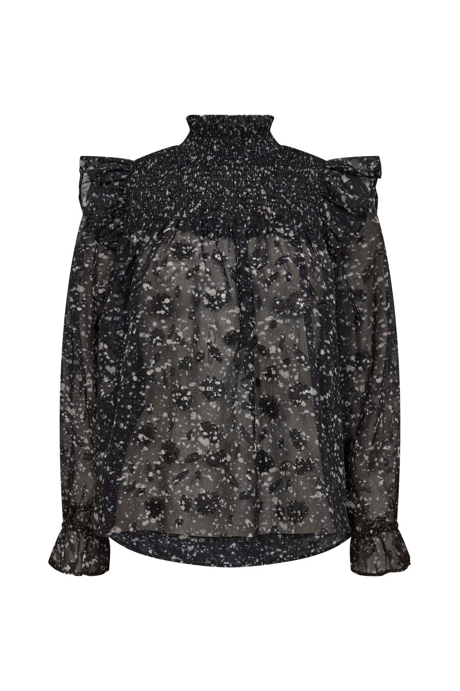 Co'Couture Snowdrift Smock Blouse - Black - RUM Amsterdam