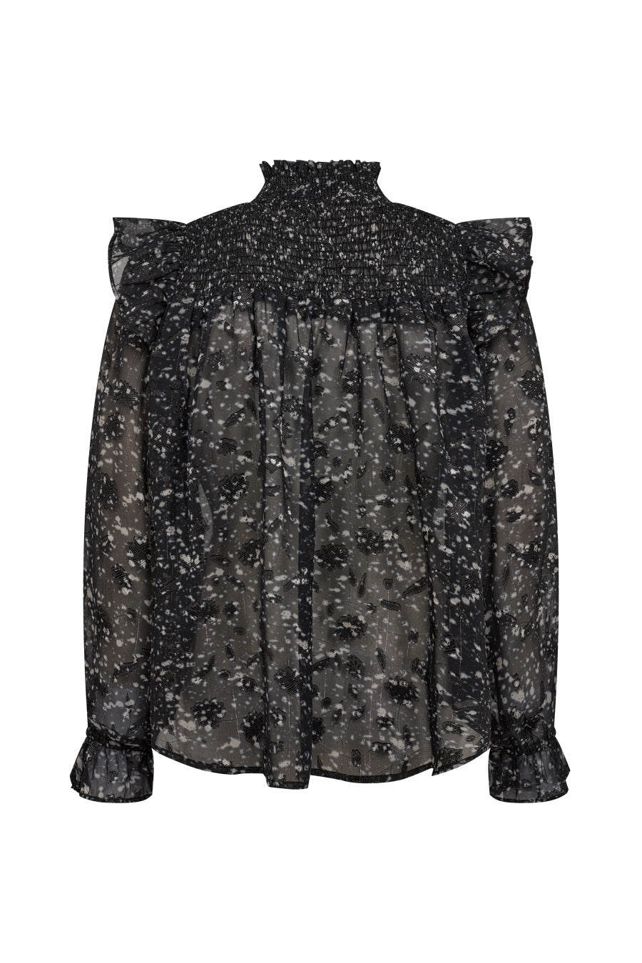 Co'Couture Snowdrift Smock Blouse - Black - RUM Amsterdam