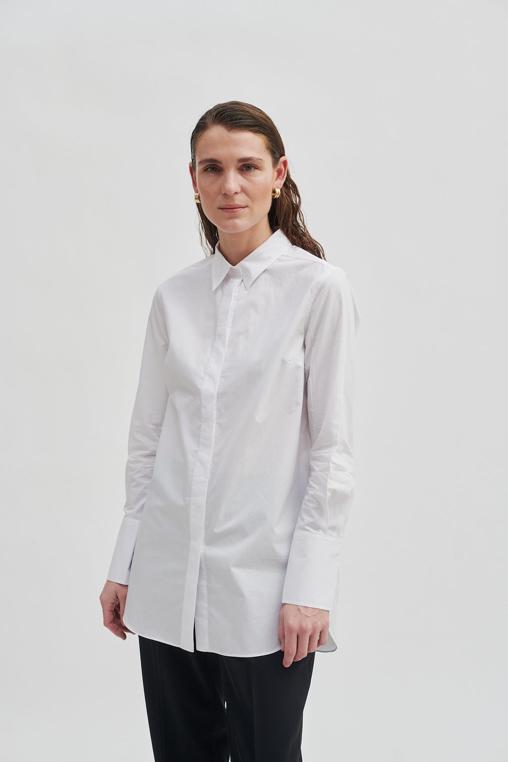 Second Female Larkin LS Classic Shirt - White Alyssum - RUM Amsterdam