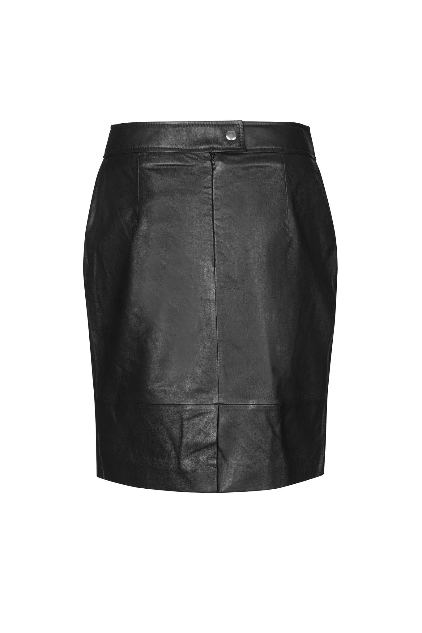 Francie Mini Leather Skirt - Black