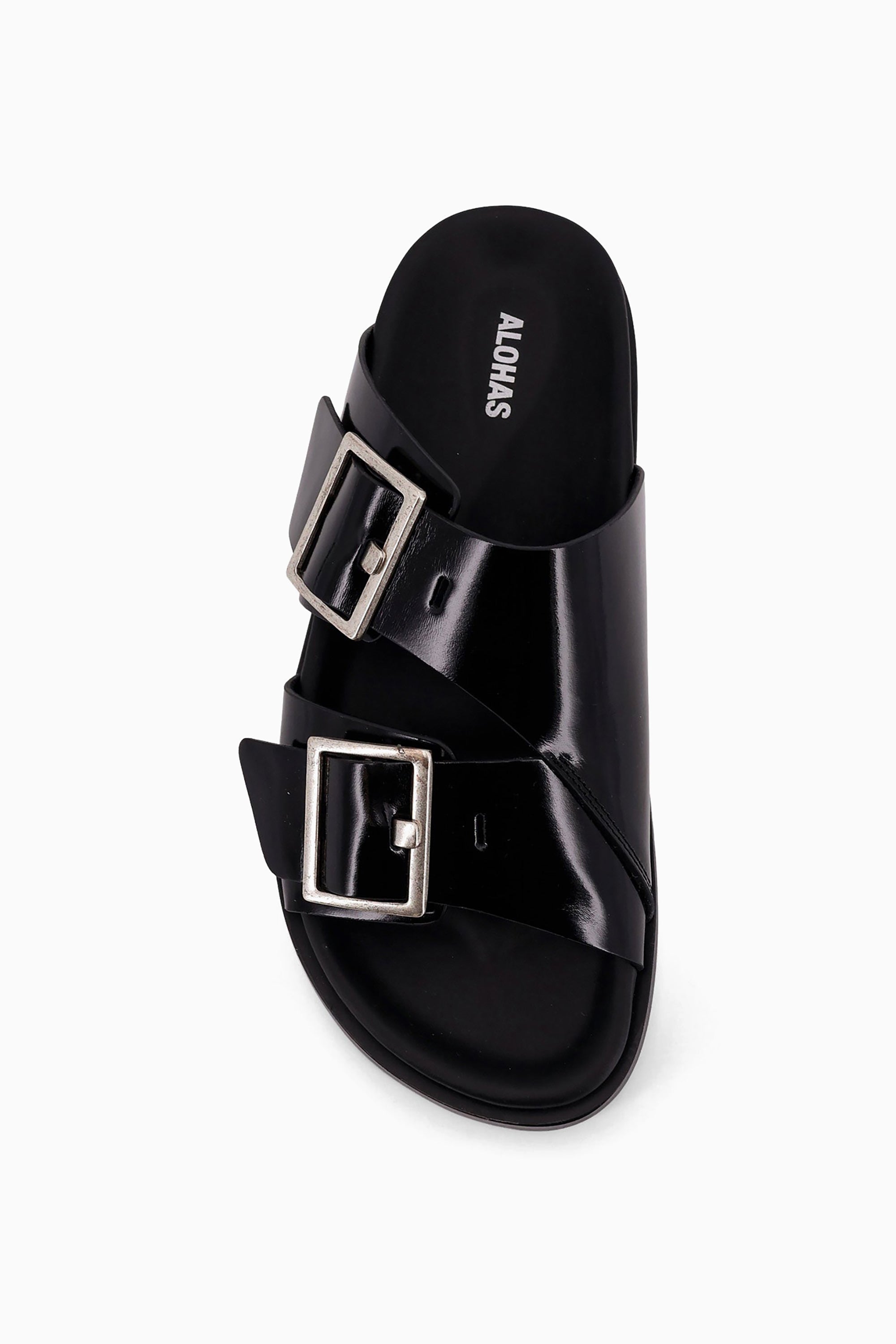 Alba Leather Sandals - Black