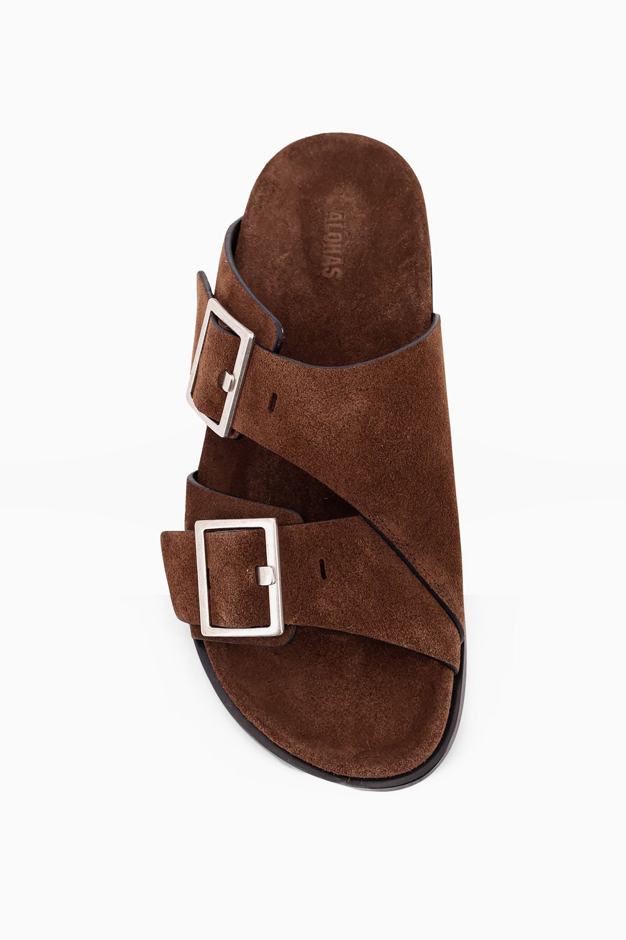 Alba Leather Sandals - Suede Brown