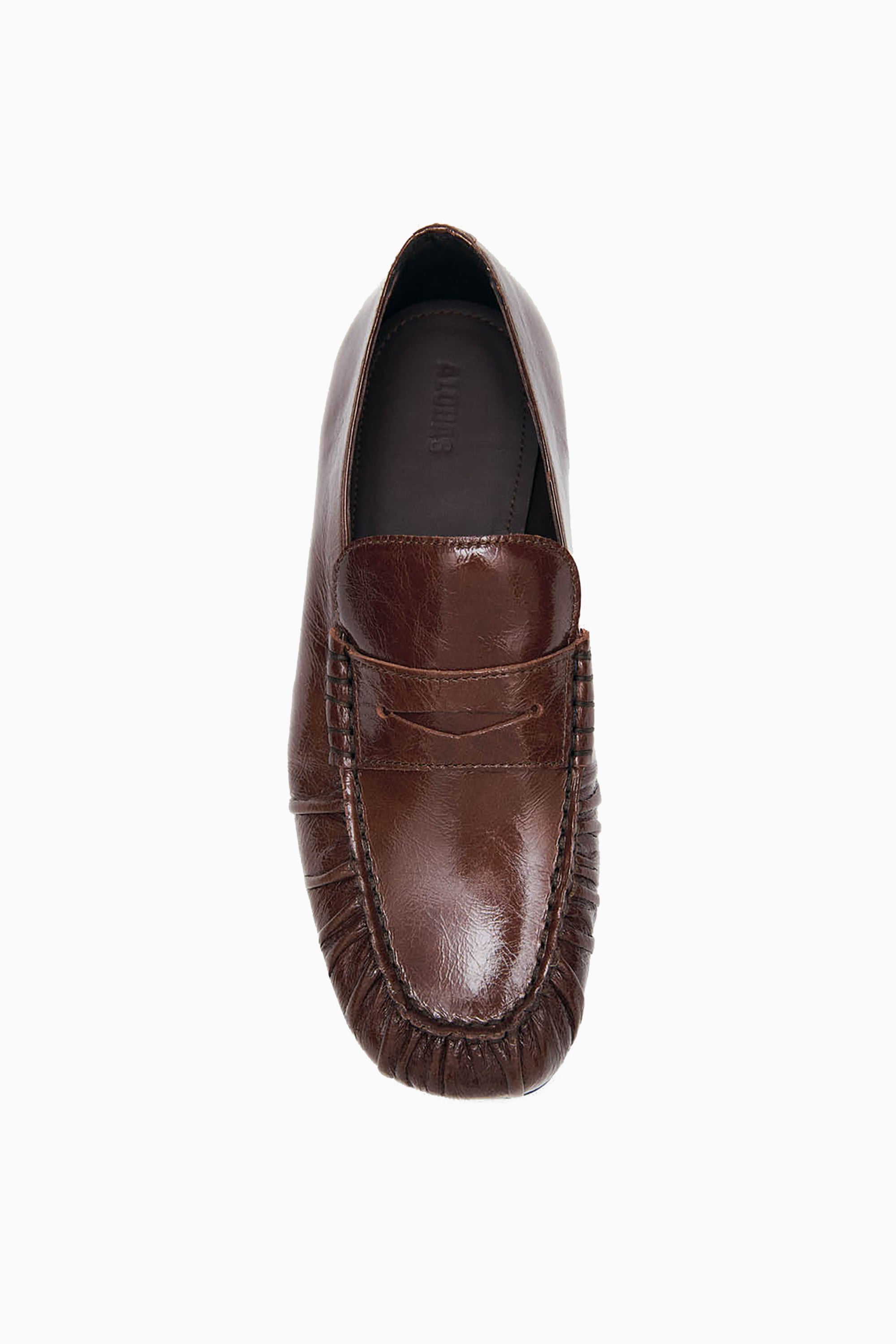 Aven Leather Loafers - Patent Brown