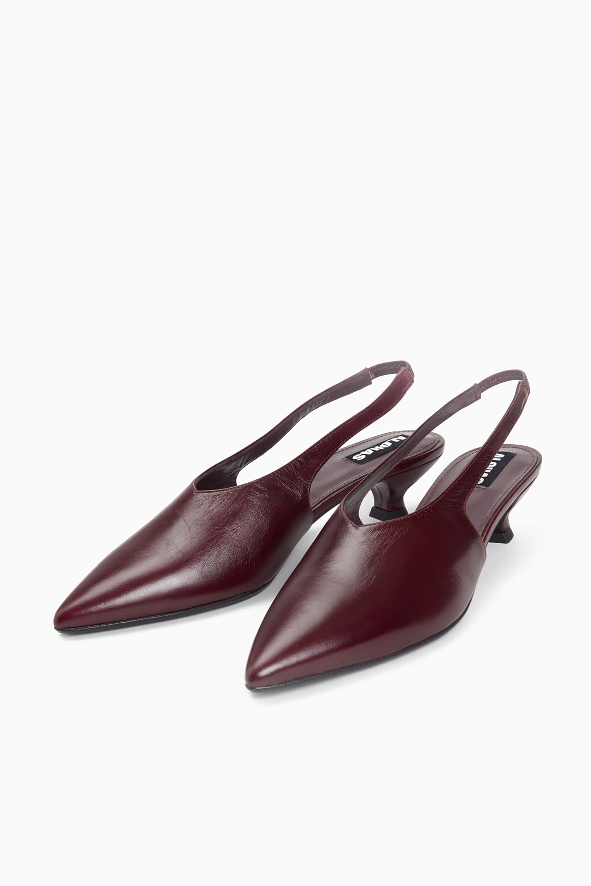 Eros Leather Pumps - Burgundy