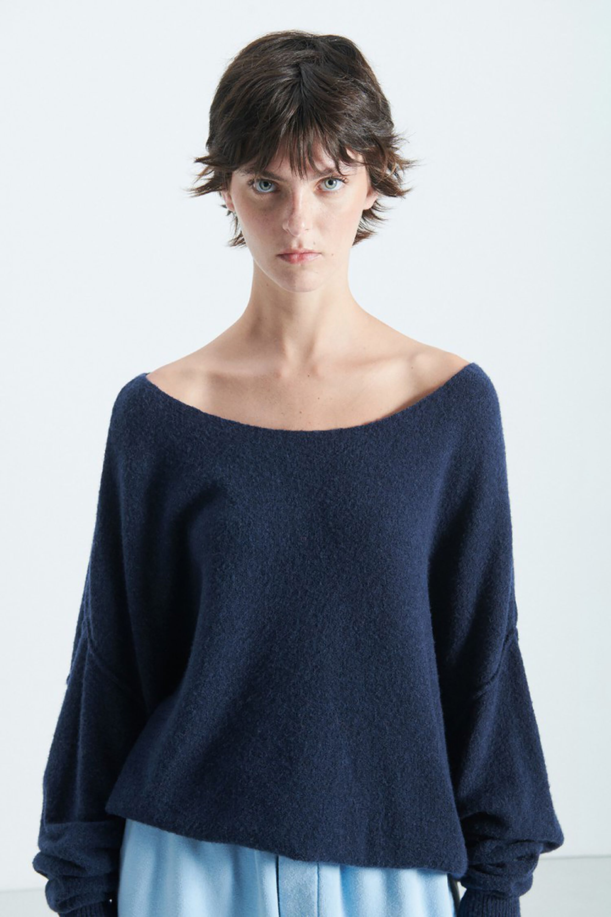Damsville Jumper - Navy Blue Black Melange