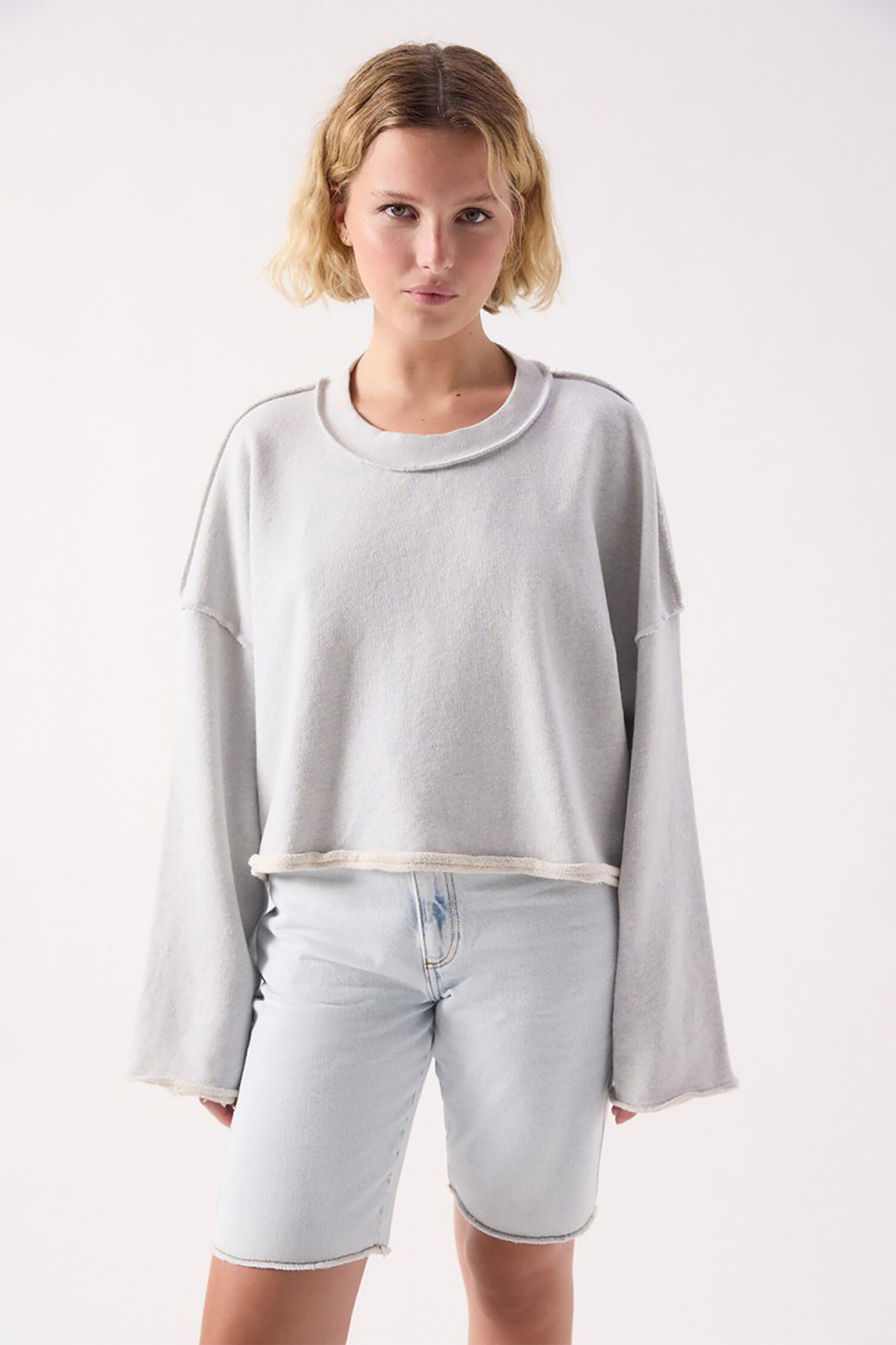 Dantown Sweatshirt - Sky Blue Melange