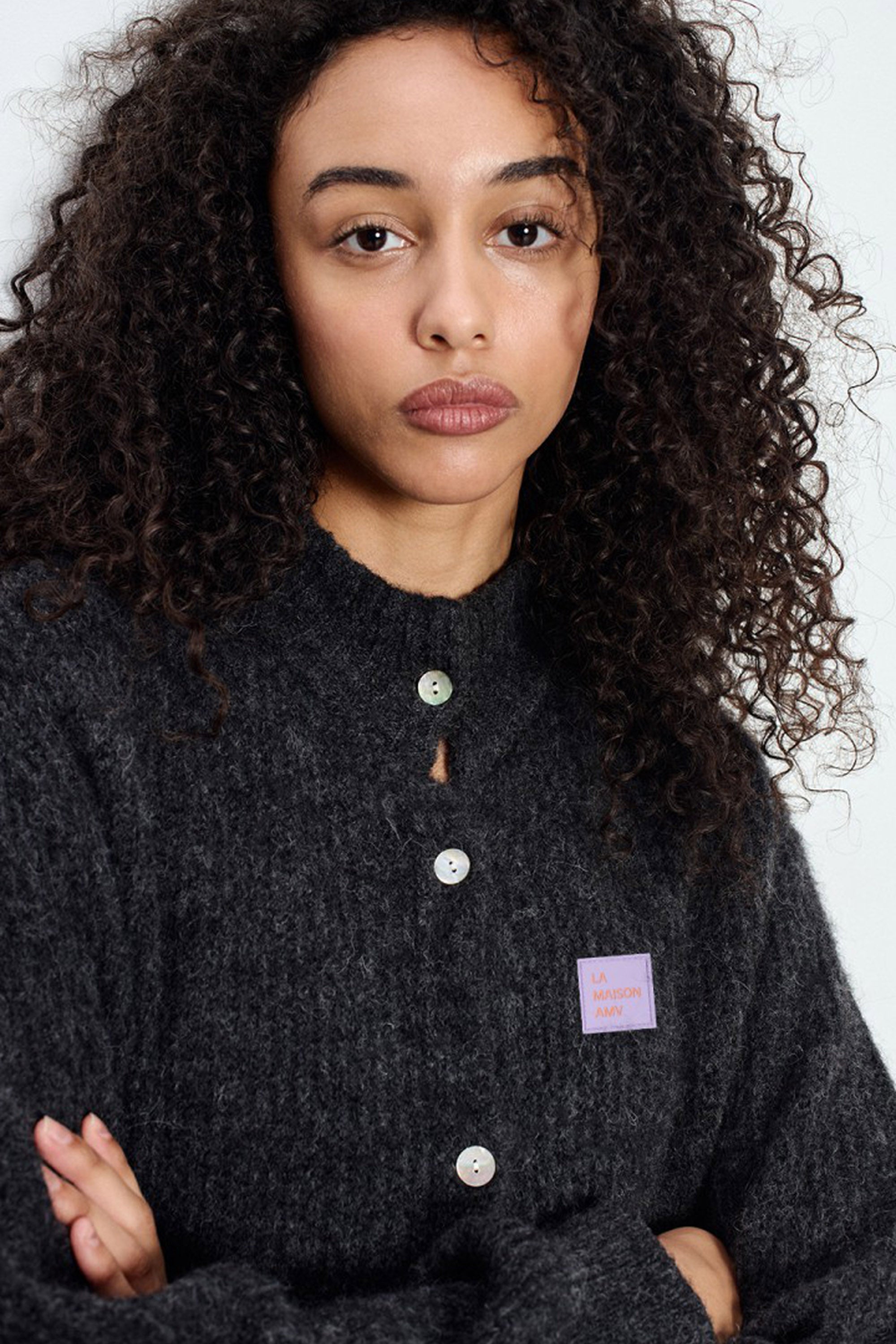 East Button-Up Cardigan - Charcoal Melange