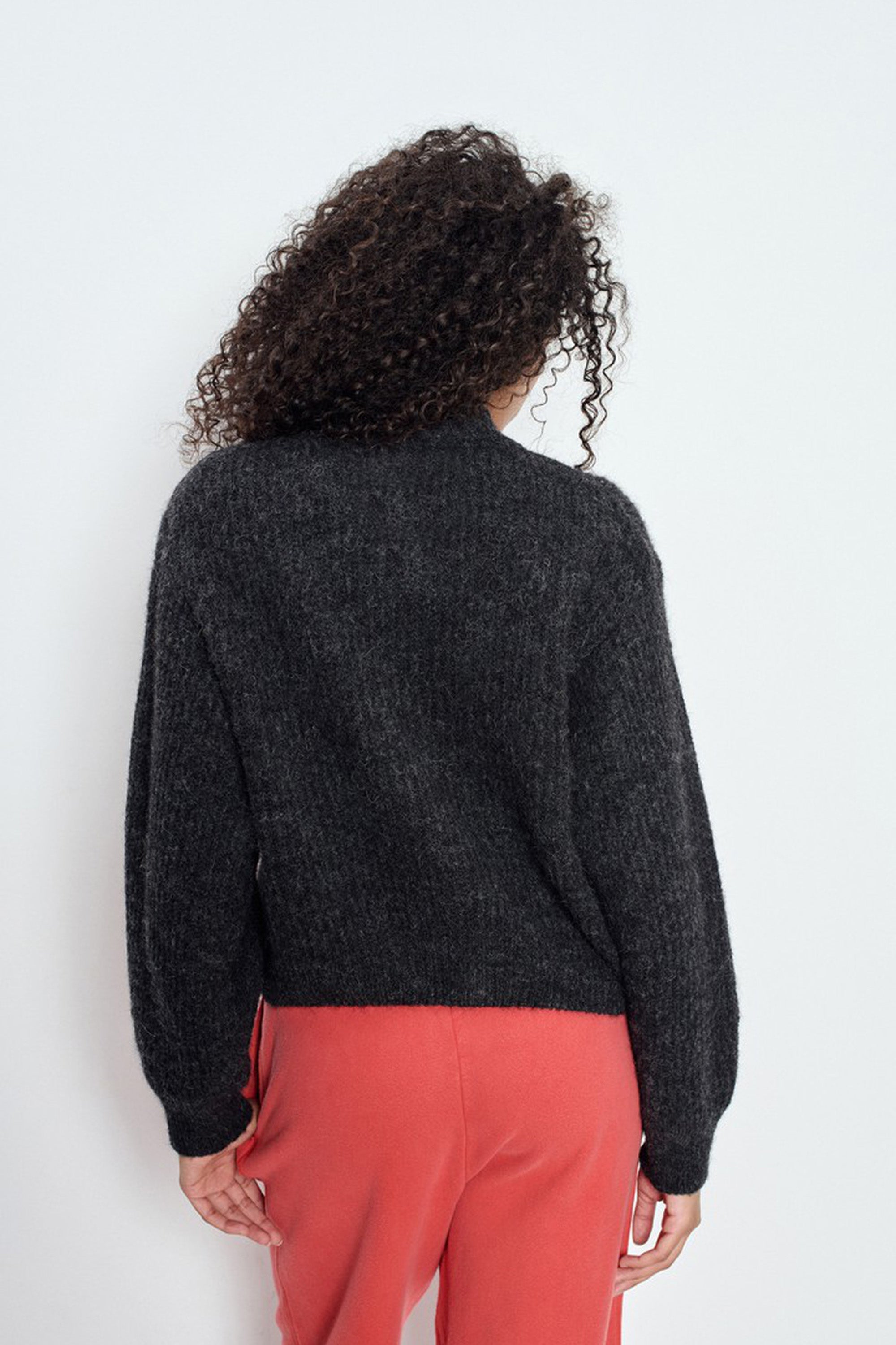 East Button-Up Cardigan - Charcoal Melange