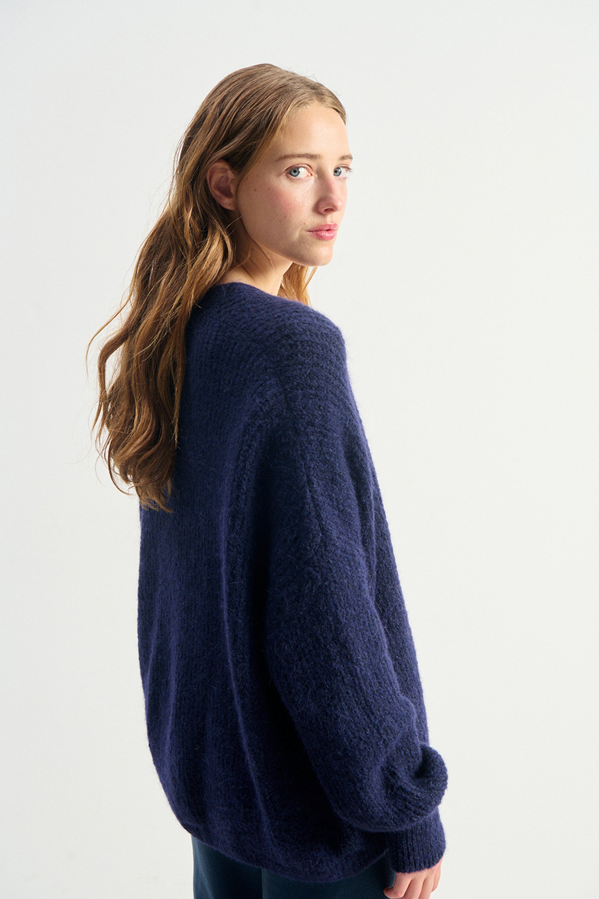 East Cardigan - Navy Melange