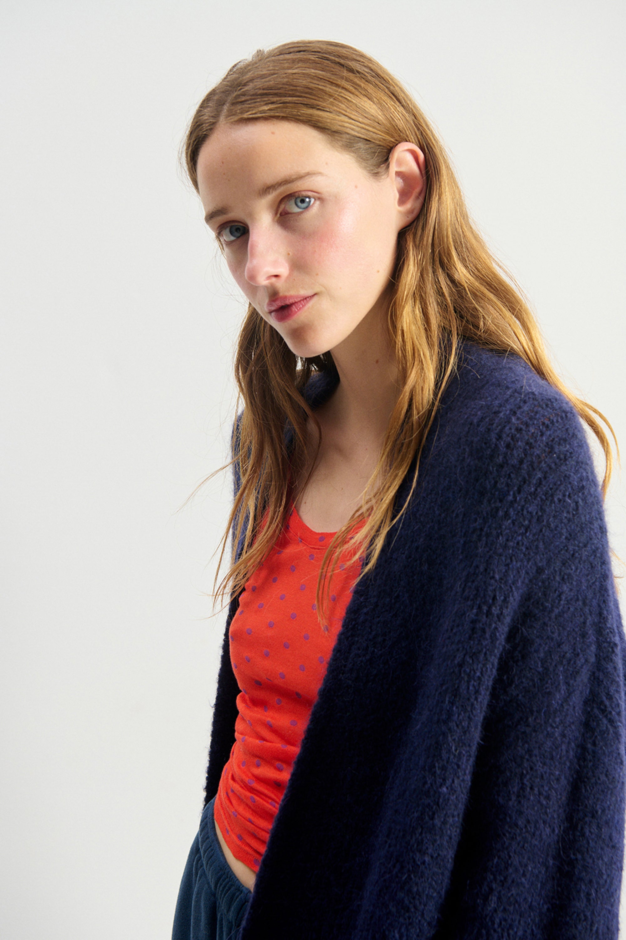 East Cardigan - Navy Melange