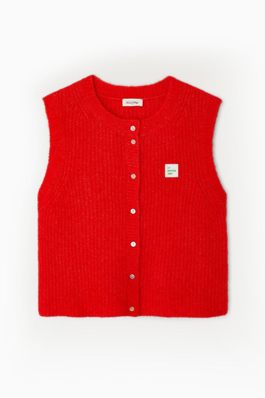 East Sleeveless Cardigan - Pepper Melange