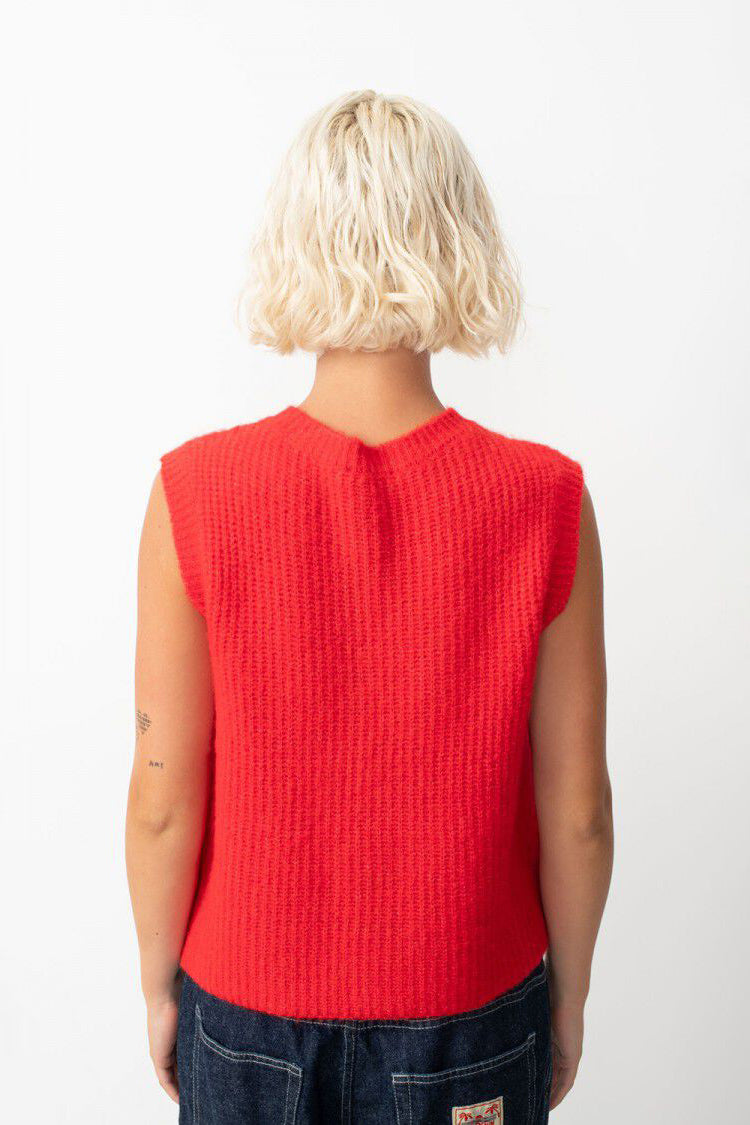 East Sleeveless Cardigan - Pepper Melange