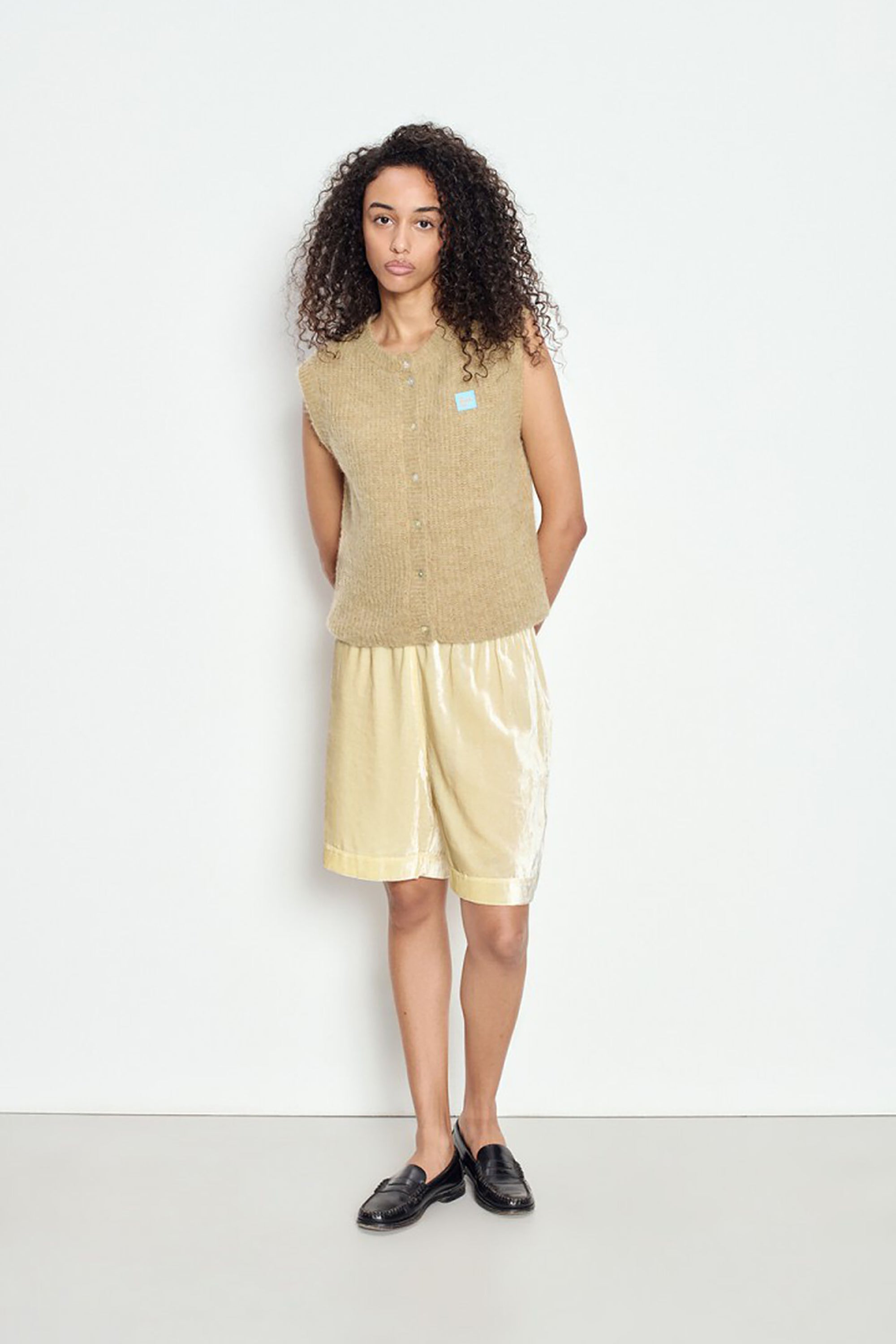 East Sleeveless Cardigan - Sand Melange