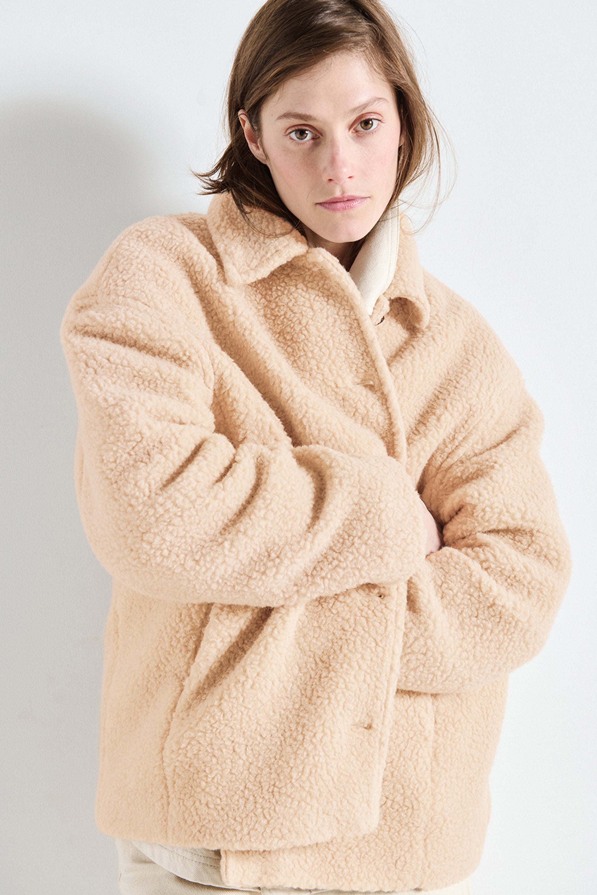 Gomaz Coat - Taupe Melange