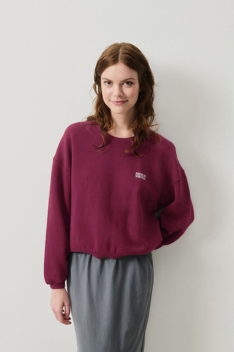 American Vintage Izubird Sweater - Vintage Burgundy - RUM Amsterdam