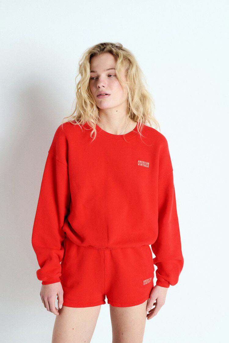 American Vintage Izubird Sweater - Vintage Strawberry