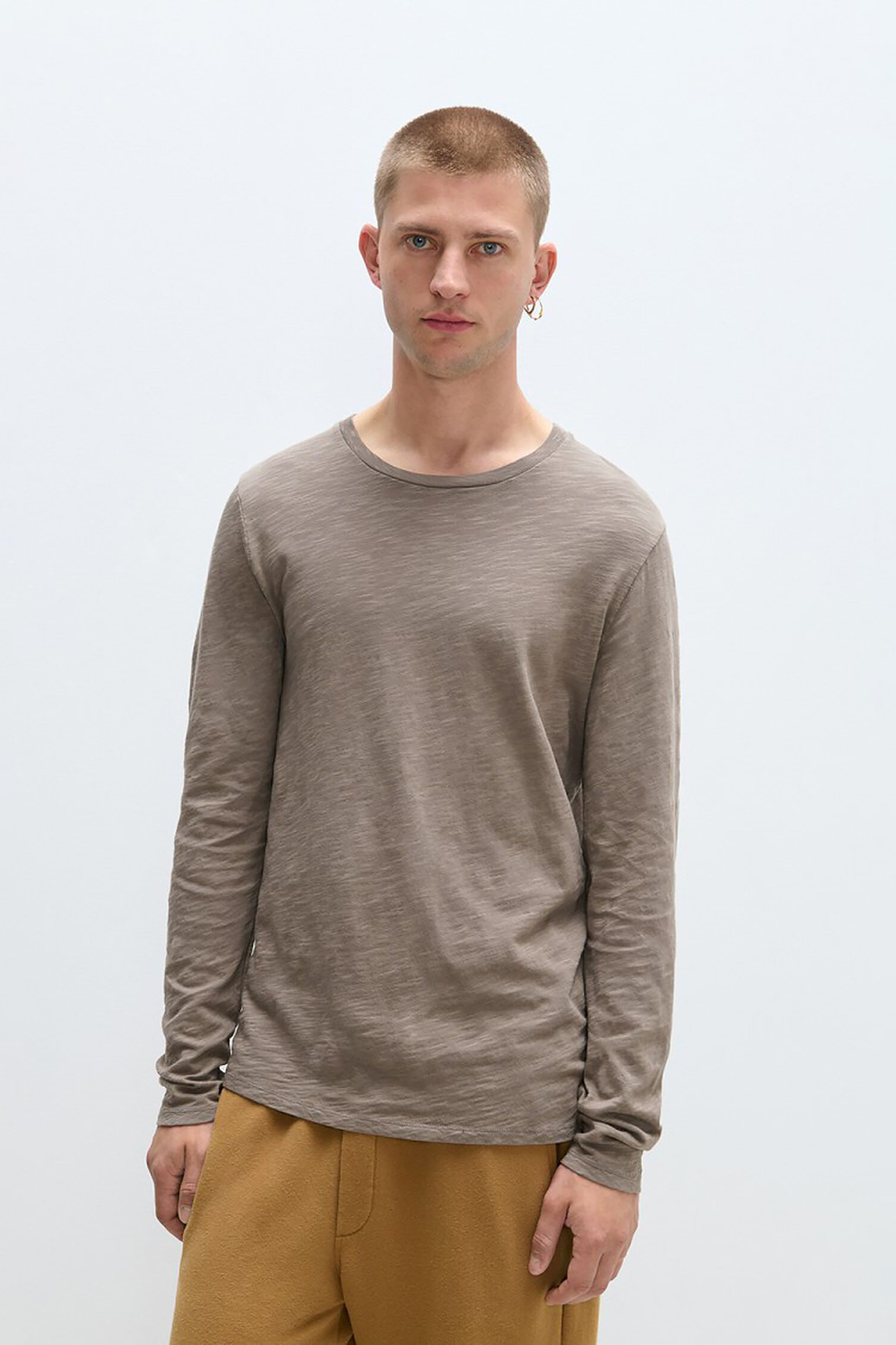 Men's Bysapick T-Shirt LS - Sepia