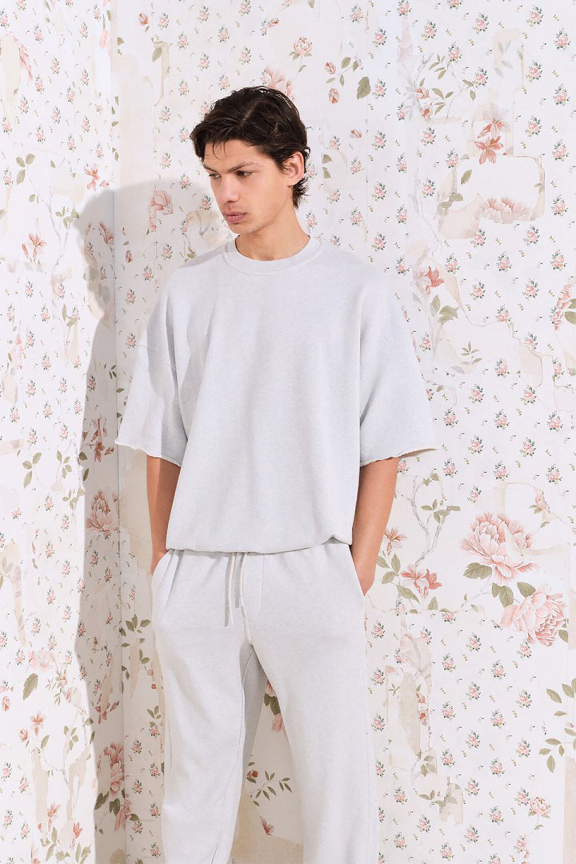 Men's Dantown Sweat Tee - Sky Blue Melange