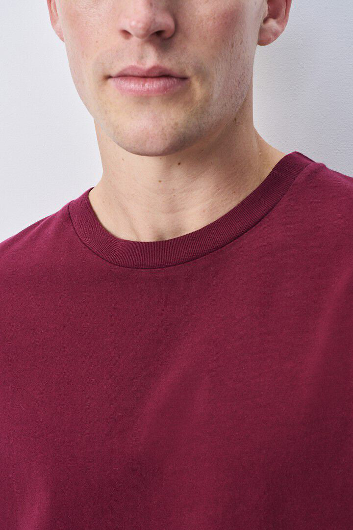  Men's Fizvalley T-Shirt SS - Vintage Burgundy - RUM Amsterdam
