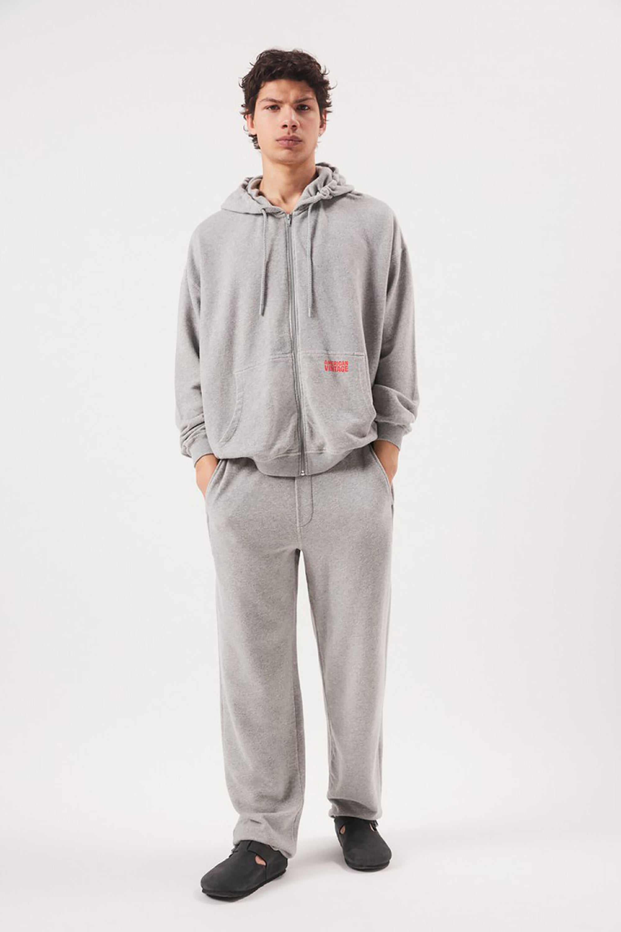 Men's Nyzzow Zip Up Hoodie - Heather Grey