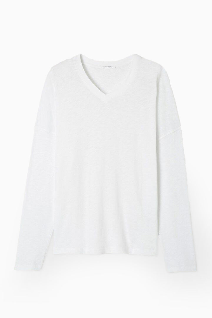 Men's Sonoma T-Shirt LS V-Neck - White