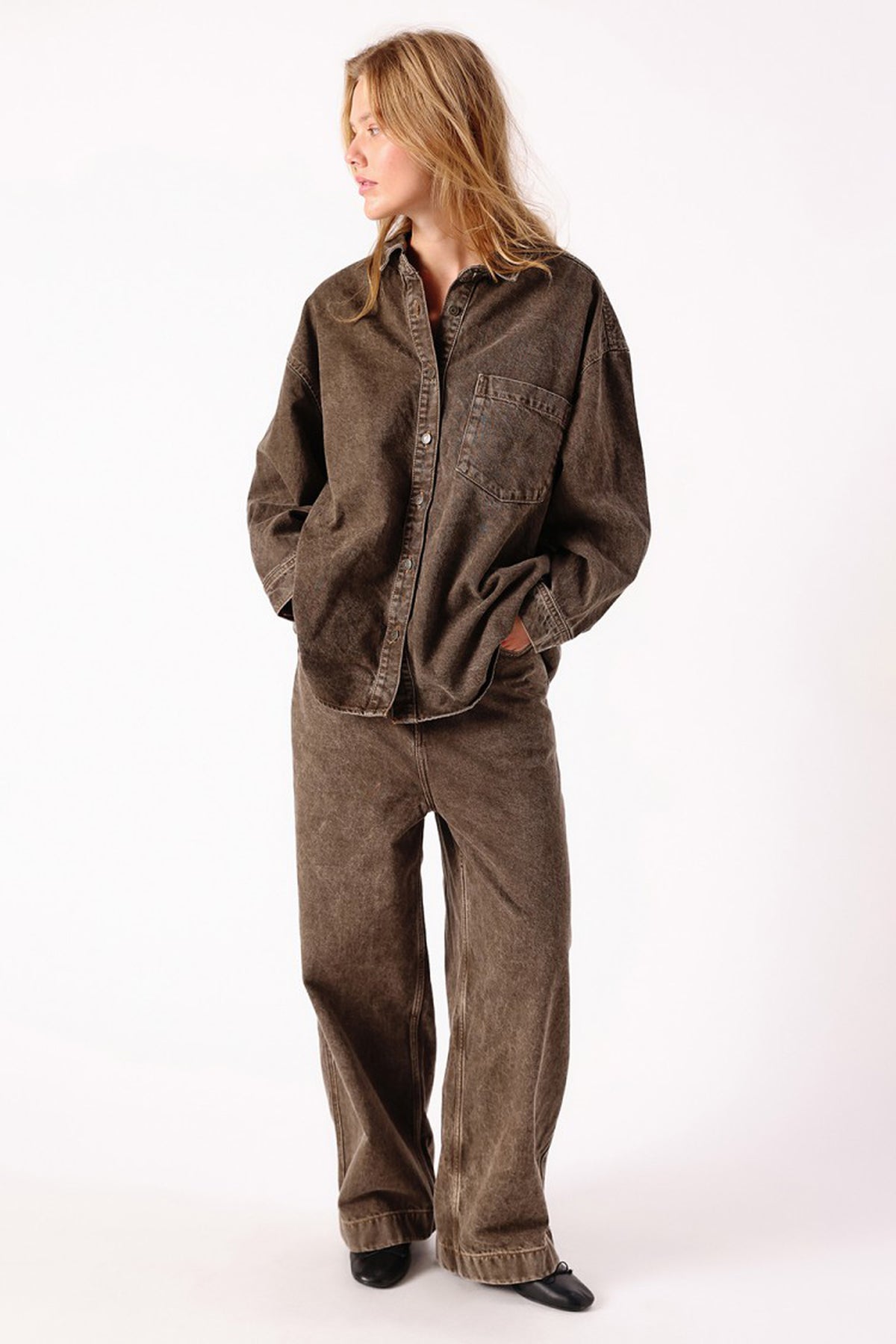 Oshow-B Shirt - Stone Brown
