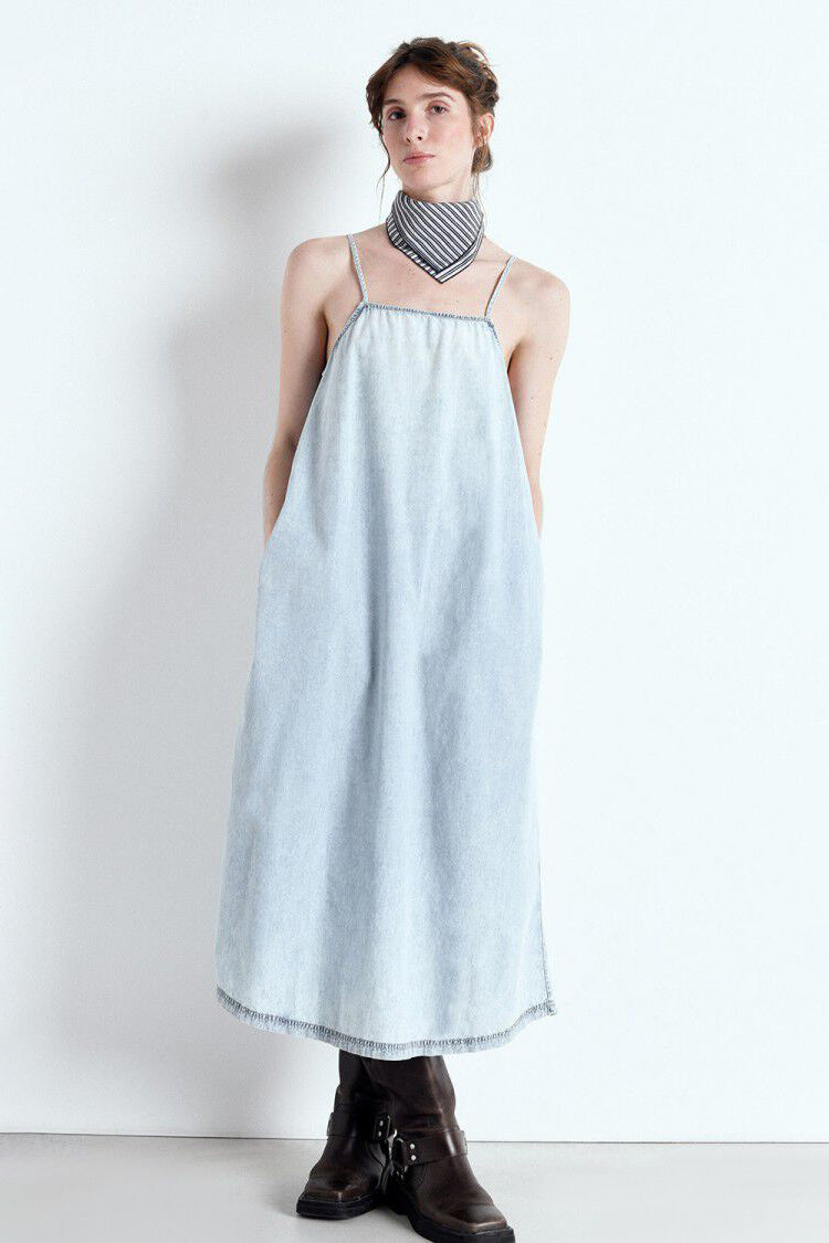 Paybou Midi Dress - Blue Snow