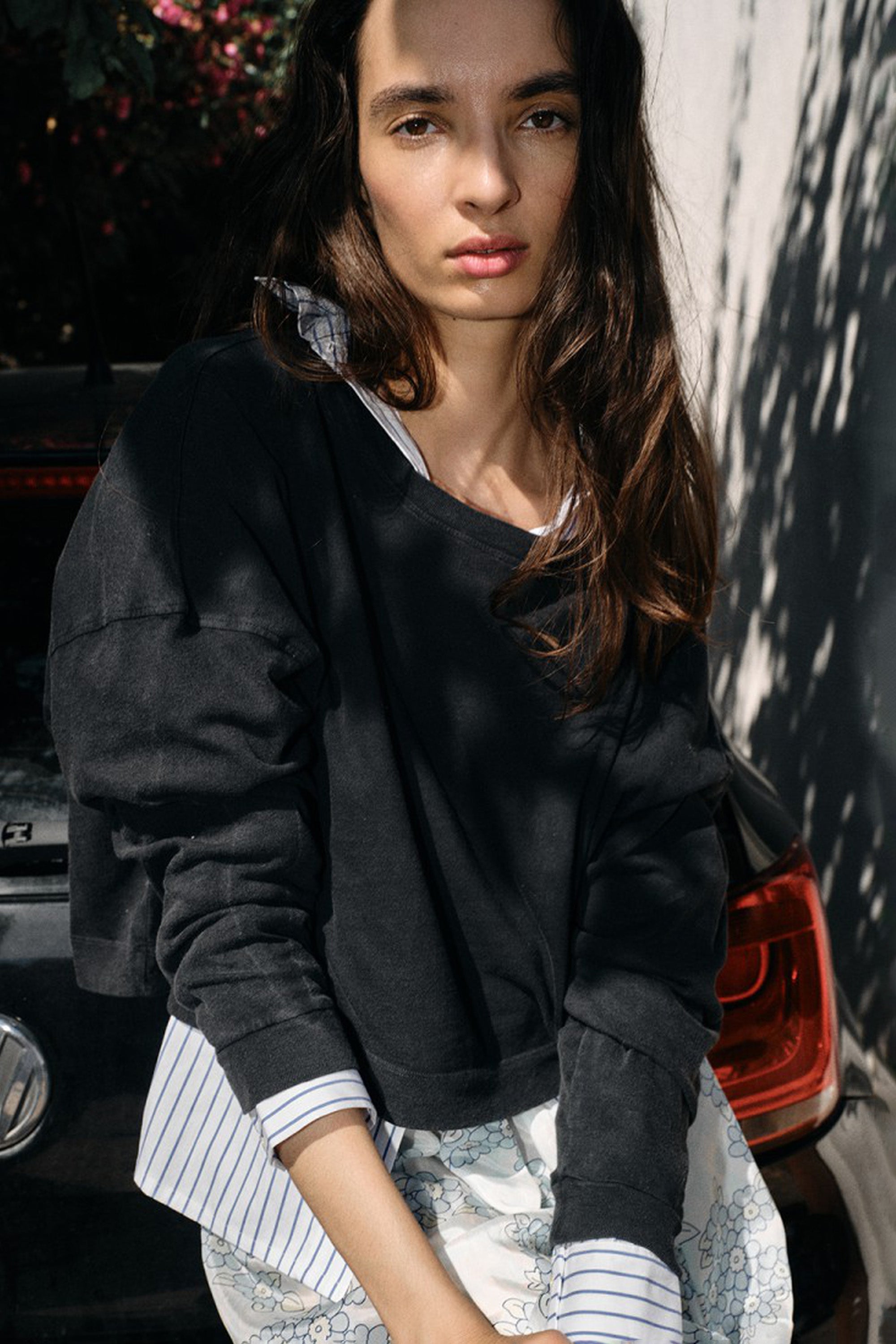 Remytown T-Shirt LS - Vintage Carbon