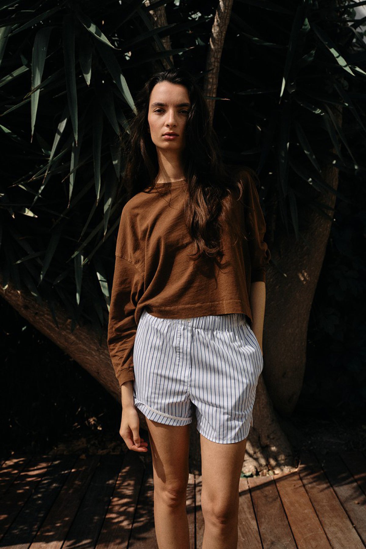 Remytown T-Shirt LS - Vintage Moka