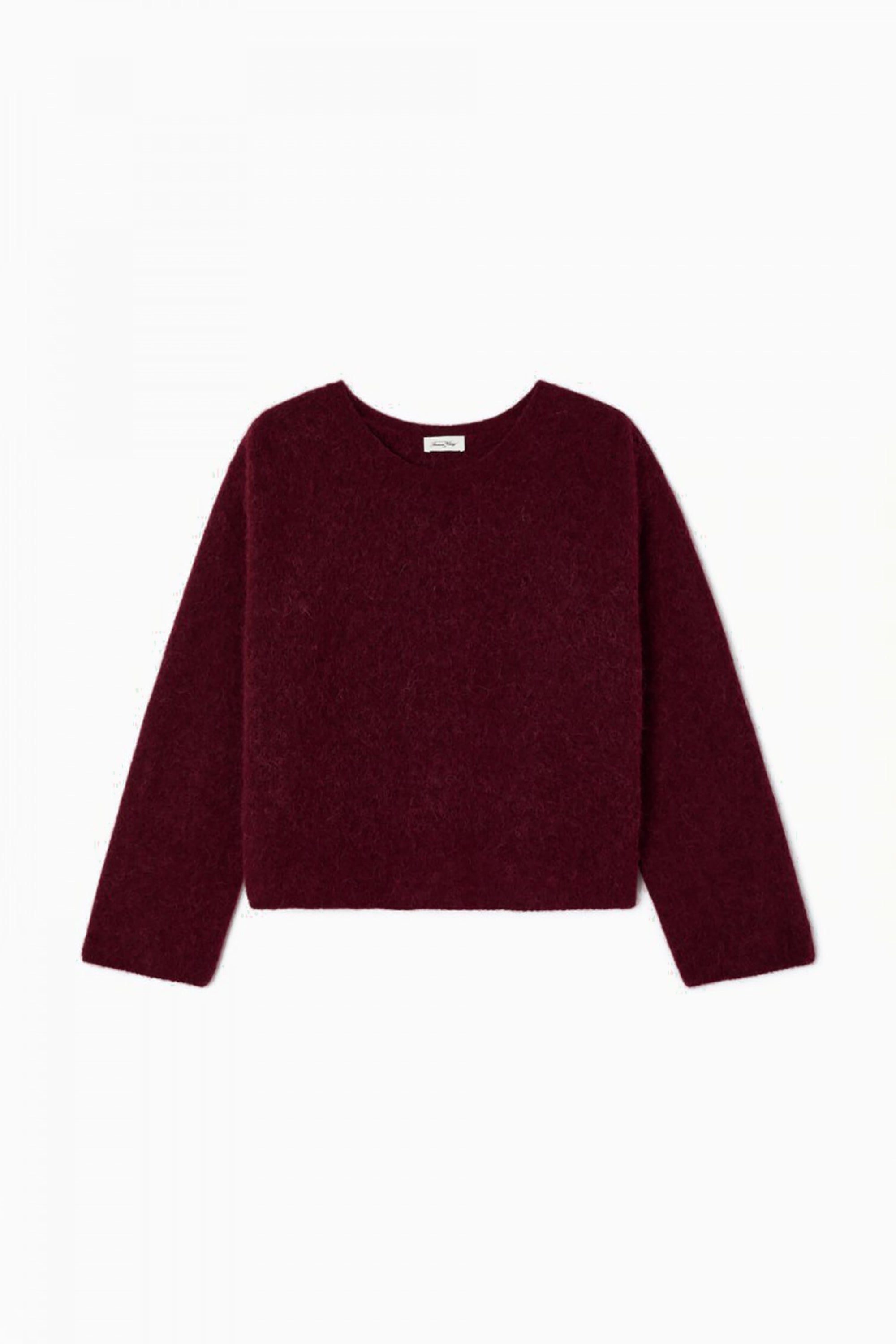 Vitow Boxy Jumper - Dark Red Melange
