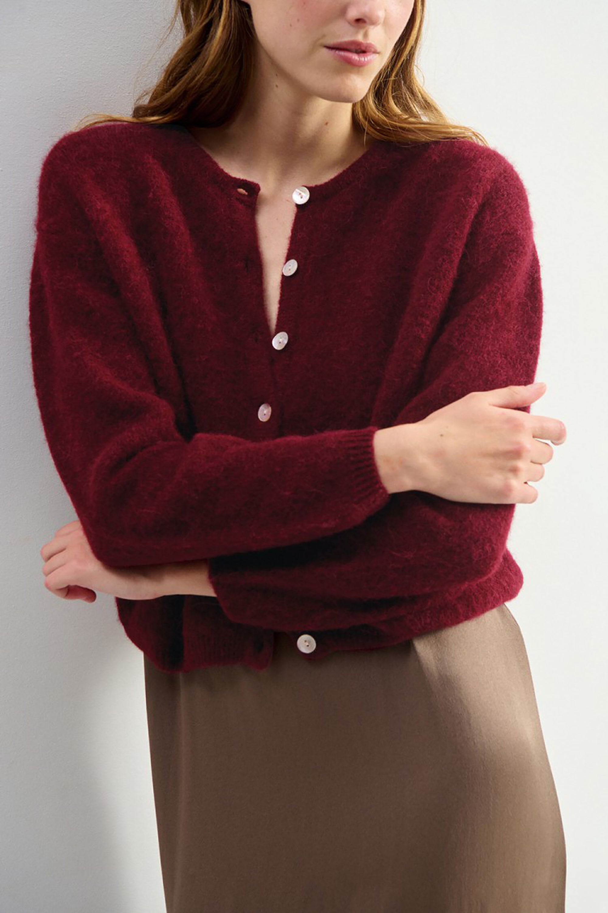 Vitow Cardigan - Cherry Melange