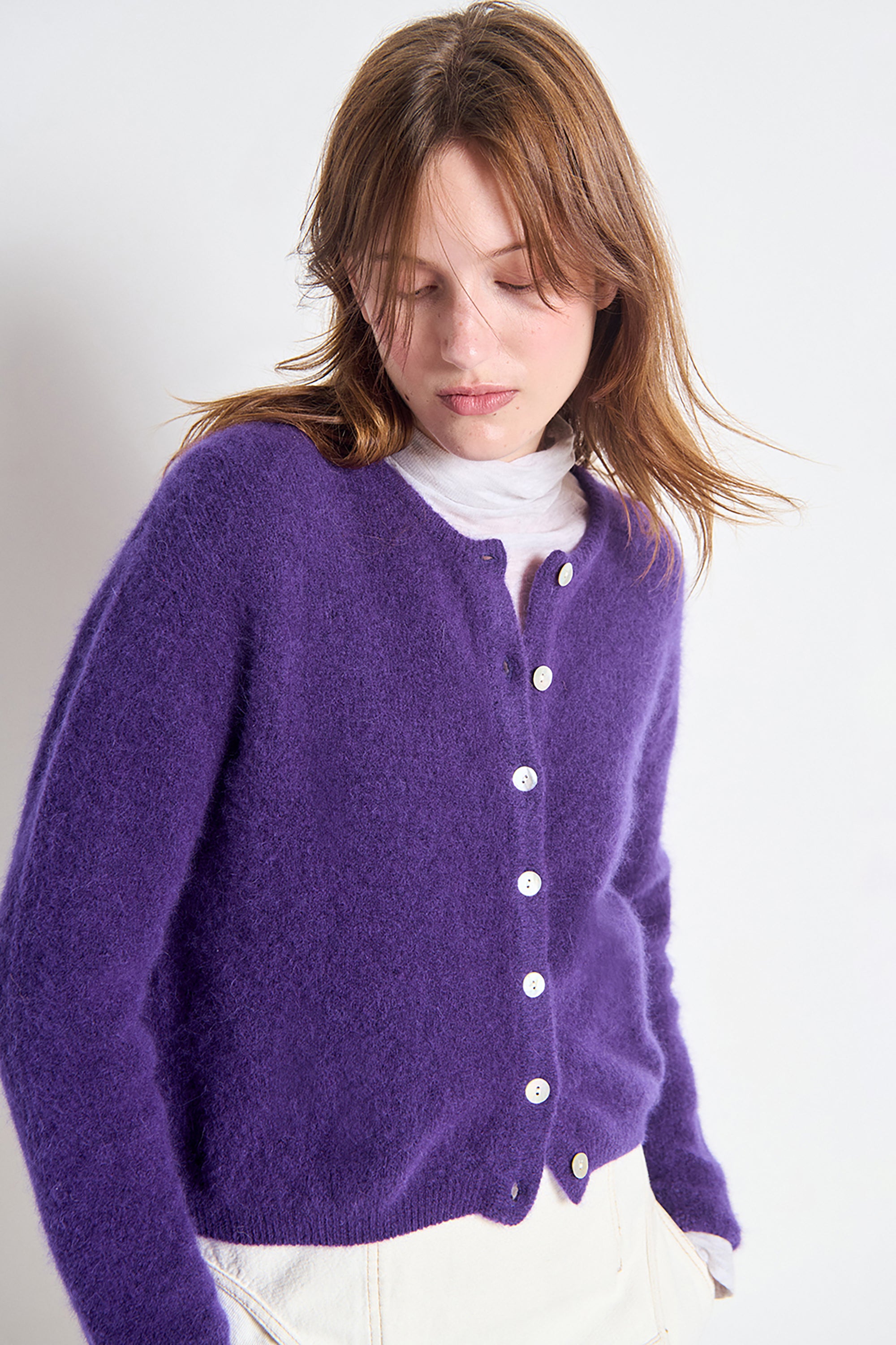 Vitow Cardigan - Eggplant