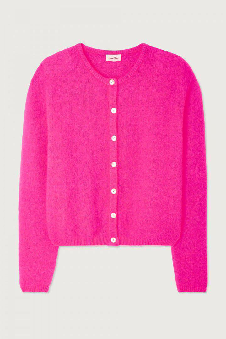 American Vintage Vitow Cardigan - Fluo Pink Melange - RUM Amsterdam