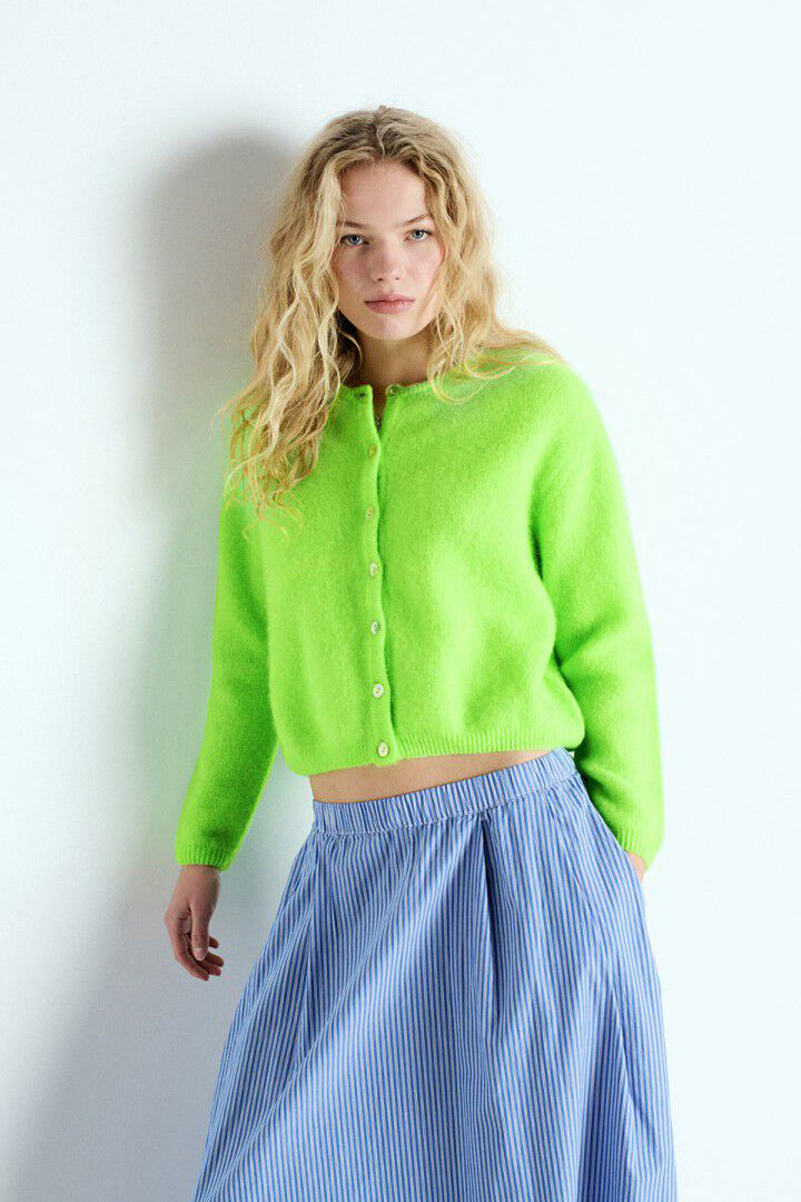 Vitow Cardigan - Fluorescent Apple