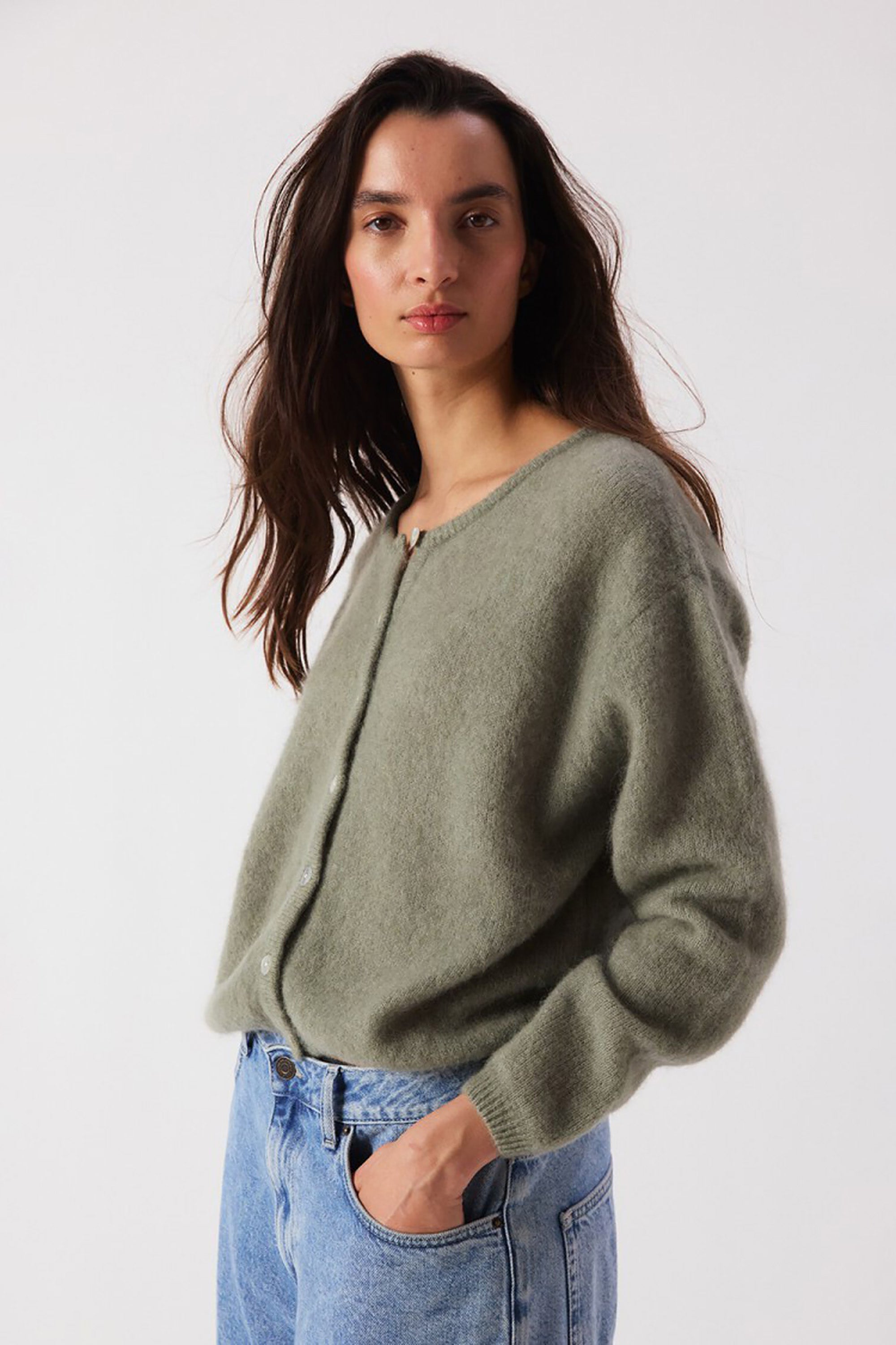  Vitow Cardigan - Khaki Multi Melange - RUM Amsterdam