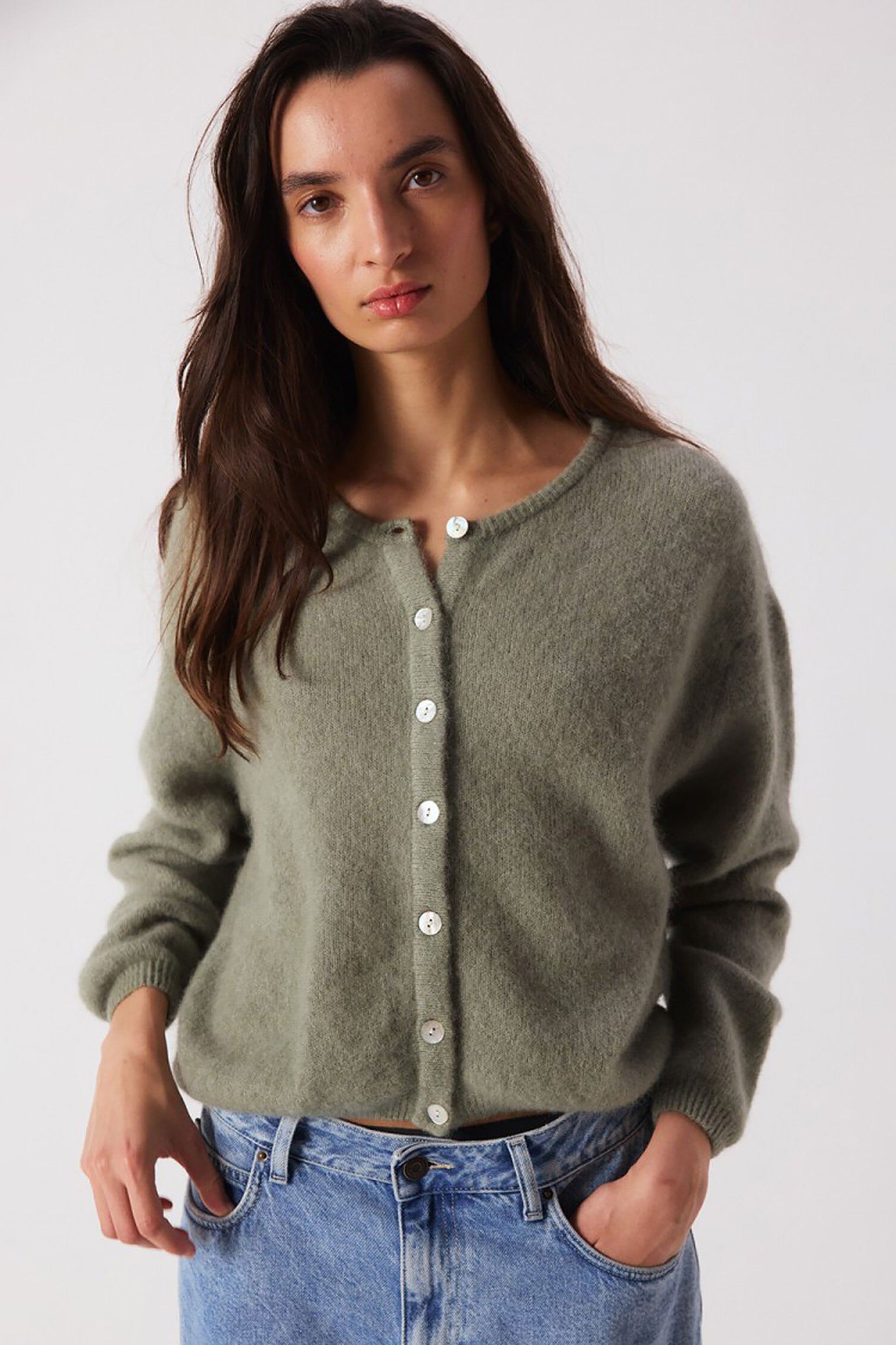  Vitow Cardigan - Khaki Multi Melange - RUM Amsterdam