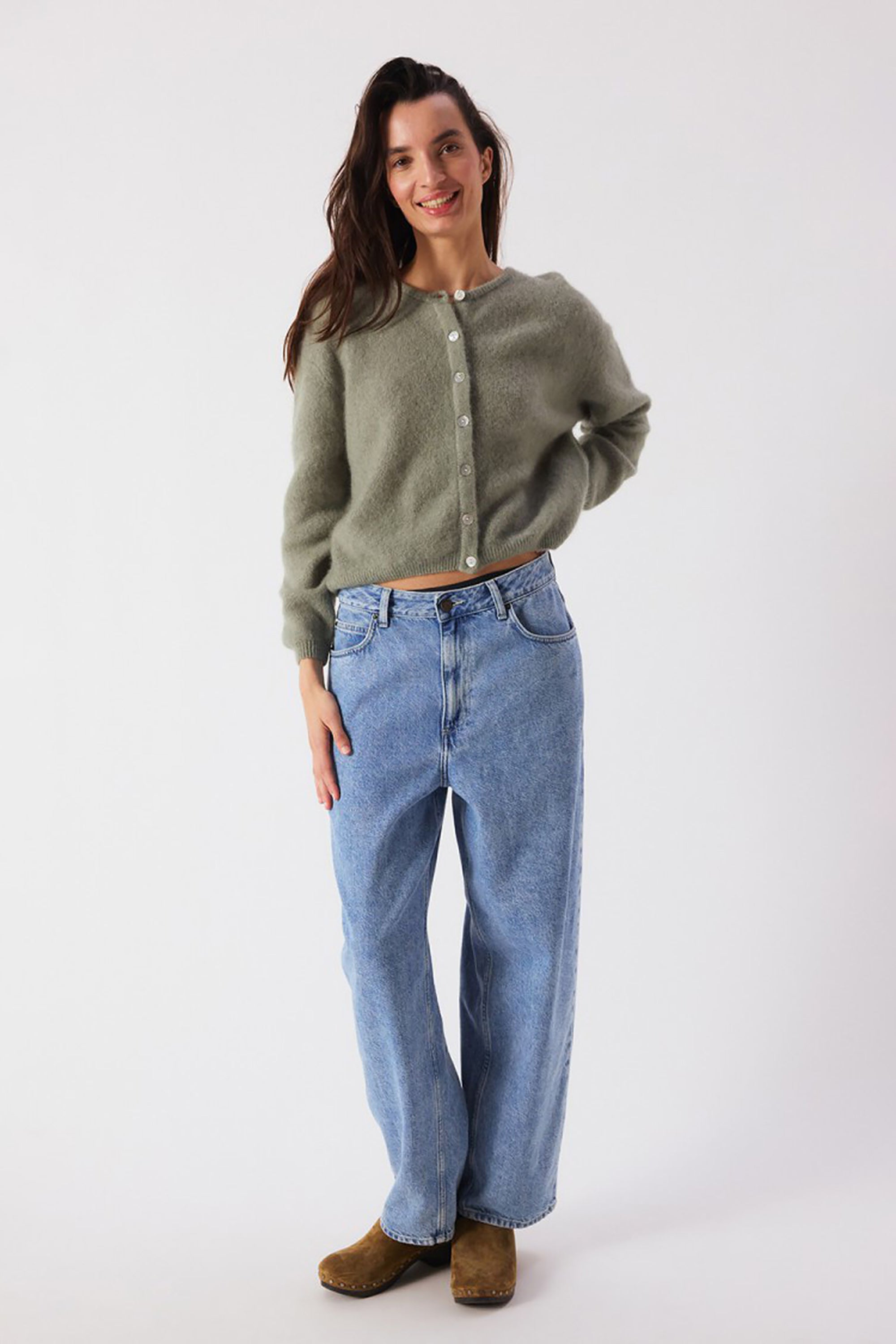  Vitow Cardigan - Khaki Multi Melange - RUM Amsterdam