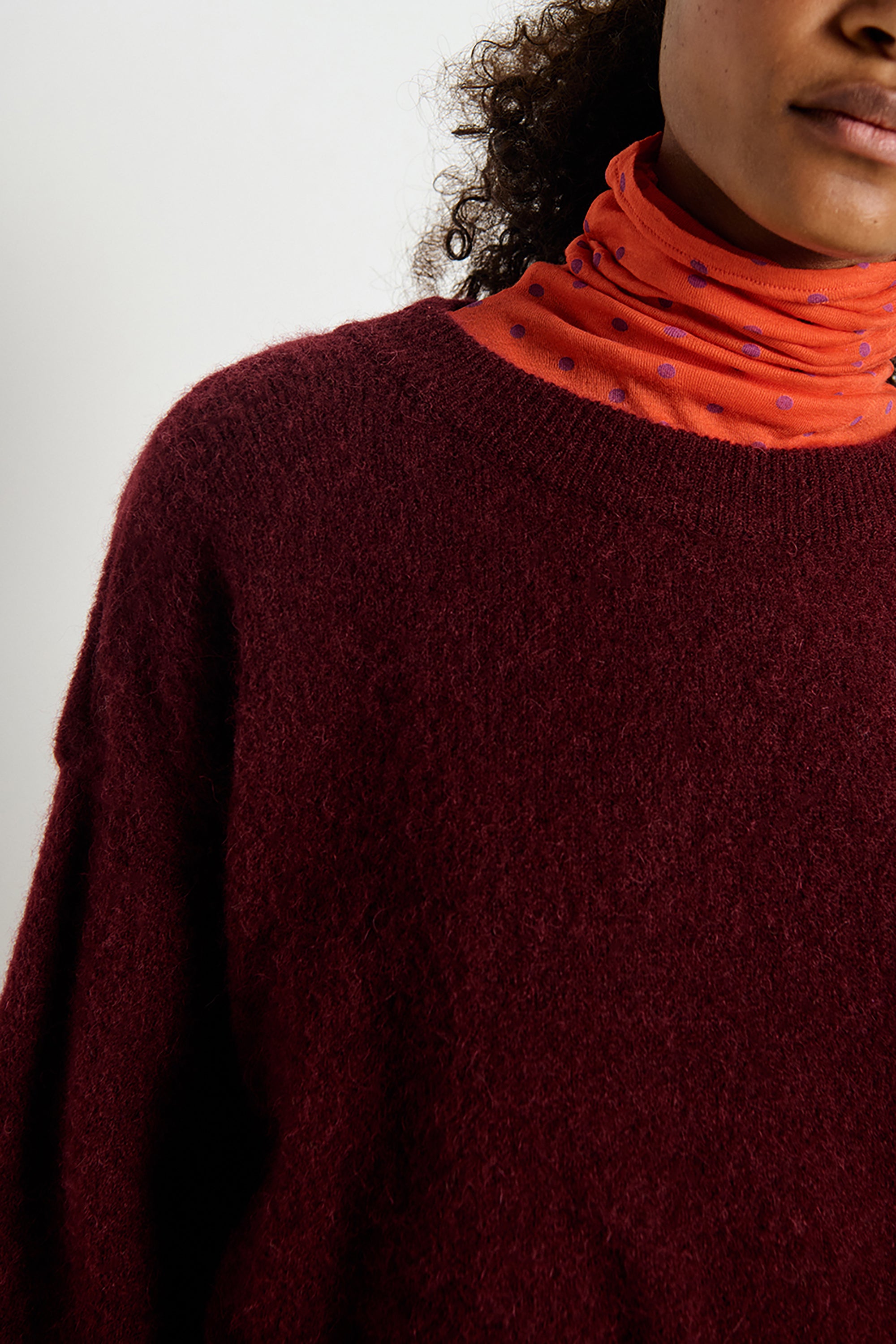 Vitow Jumper - Dark Red Melange