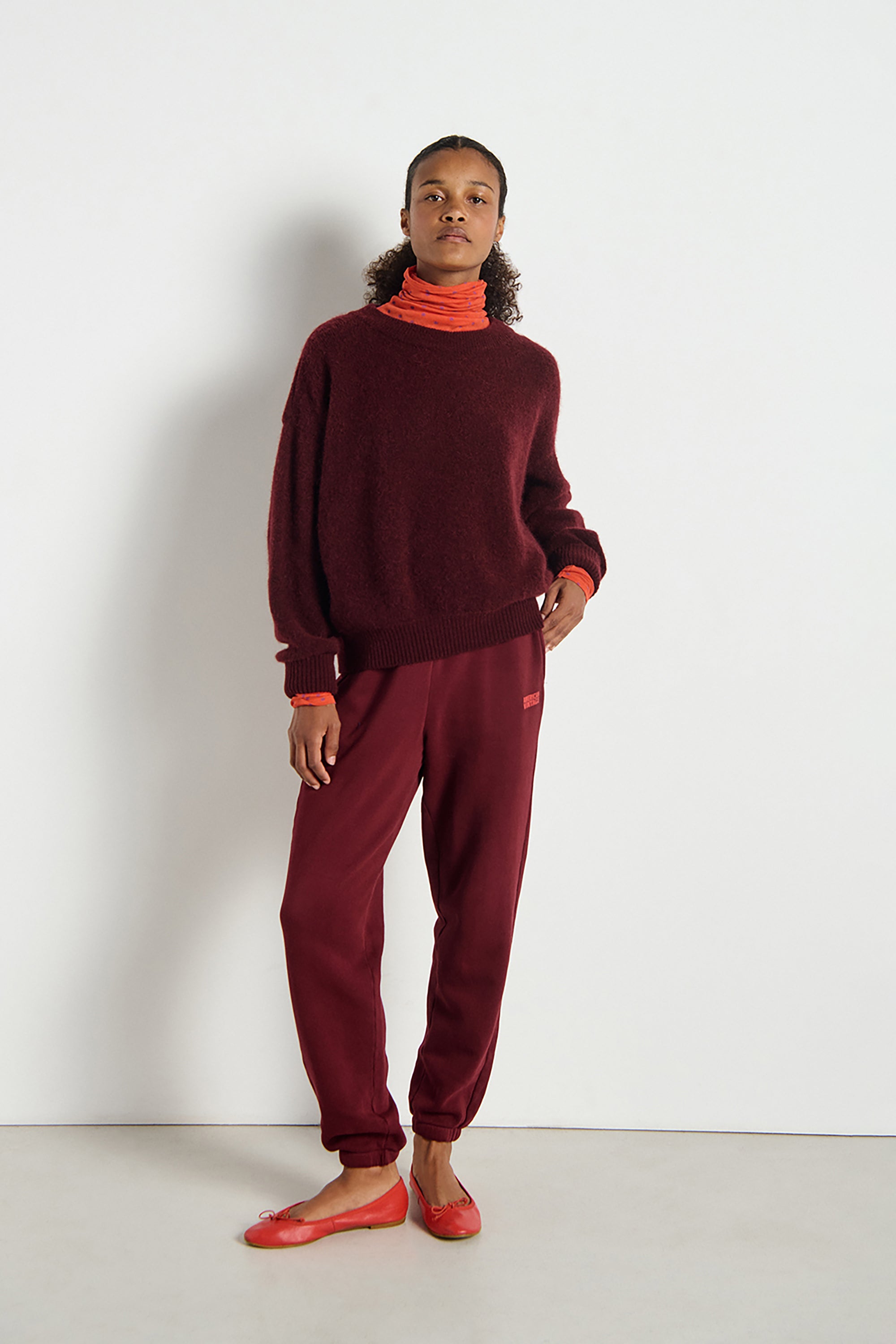 Vitow Jumper - Dark Red Melange