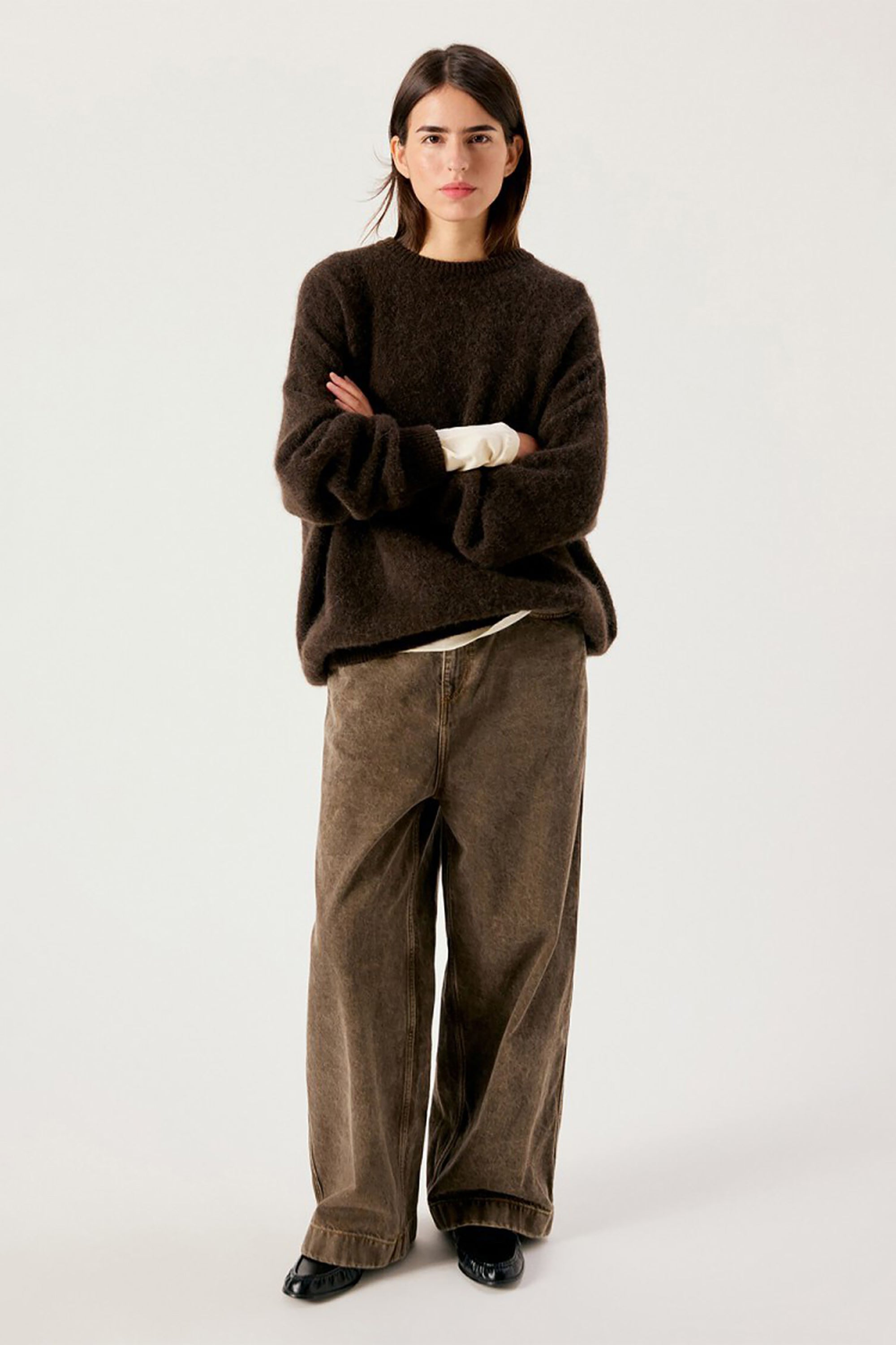 Vitow Oversized Jumper - Coffee Melange