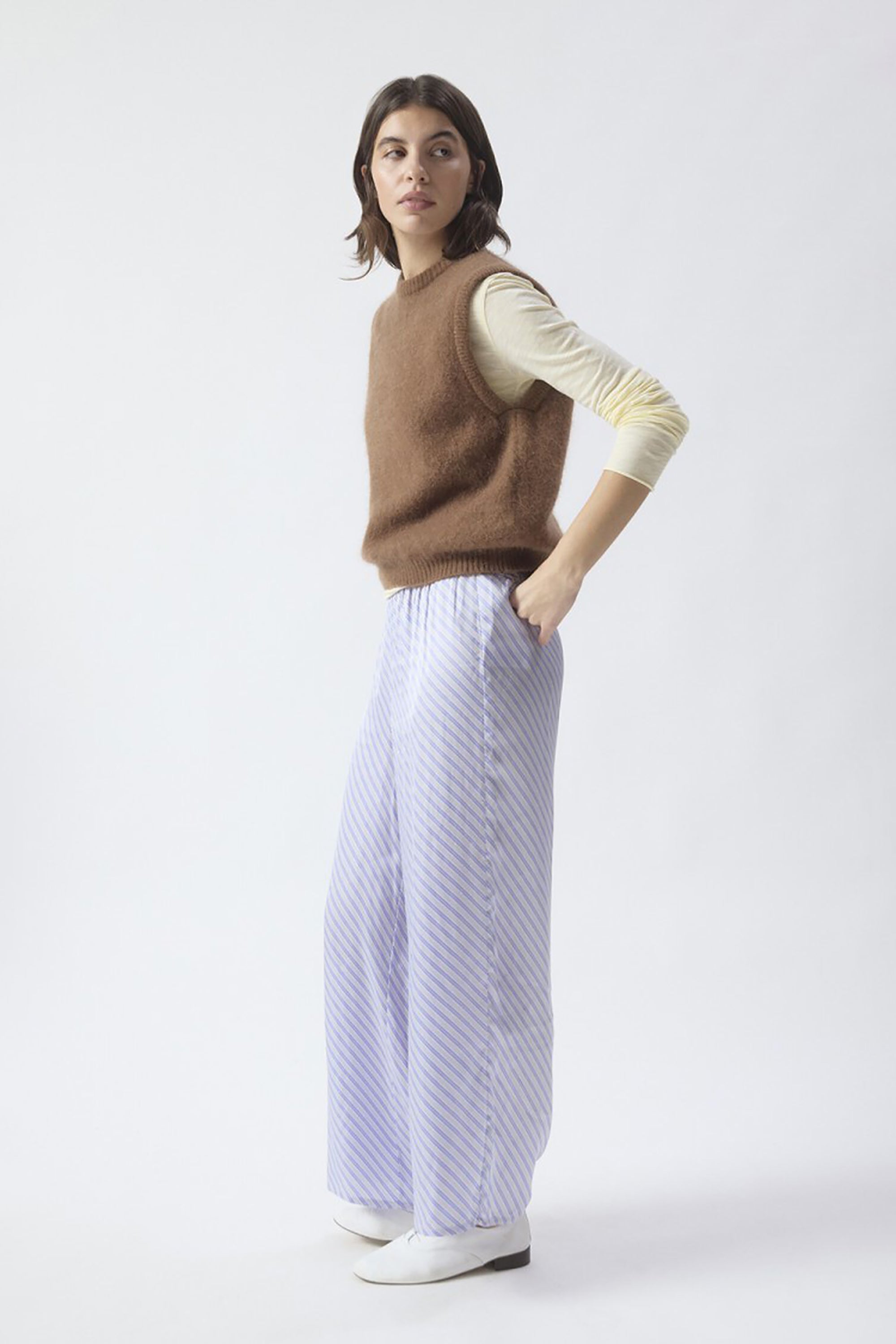 Vitow Sleeveless Jumper - Chocolate Melange