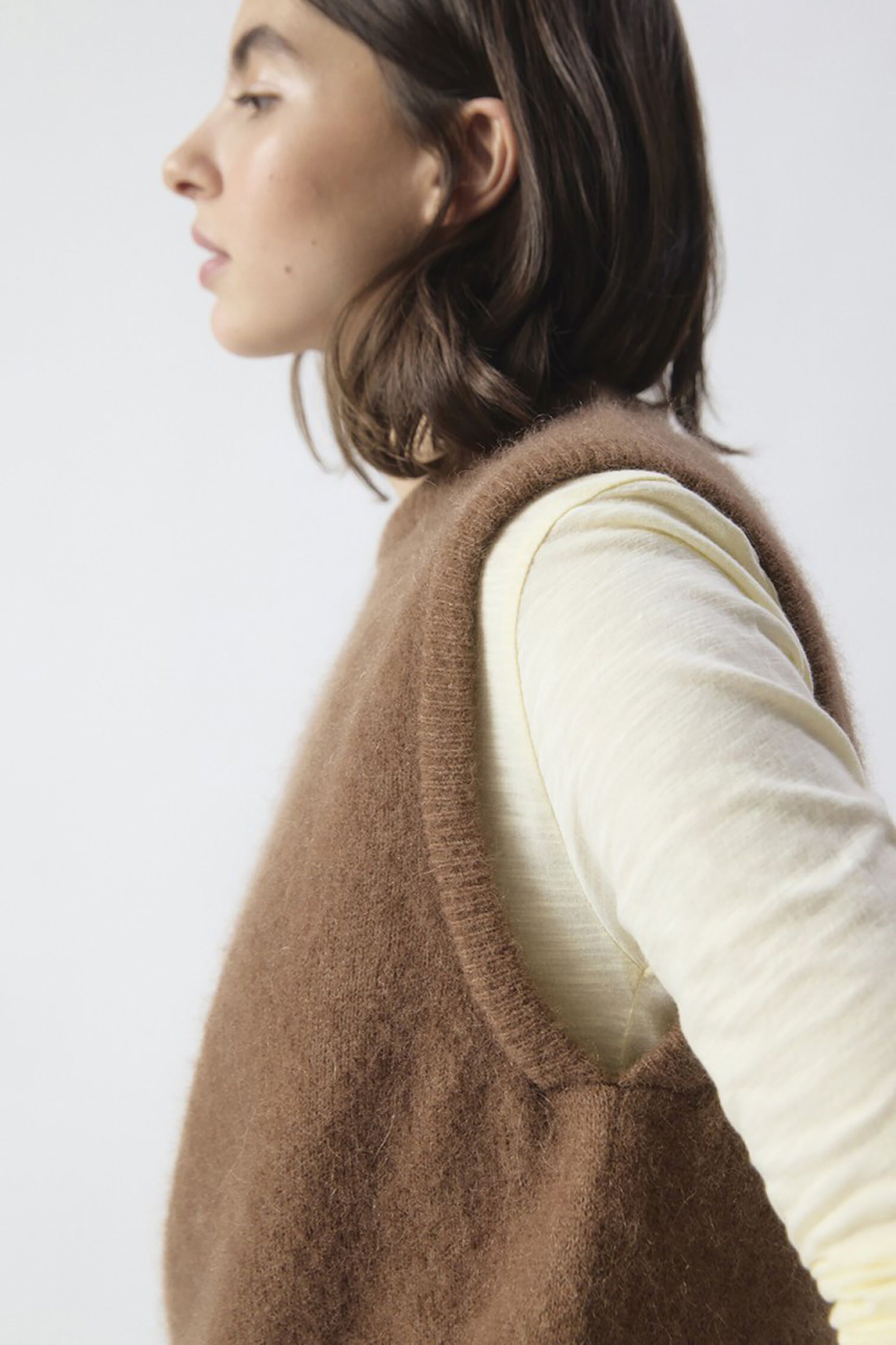 Vitow Sleeveless Jumper - Chocolate Melange