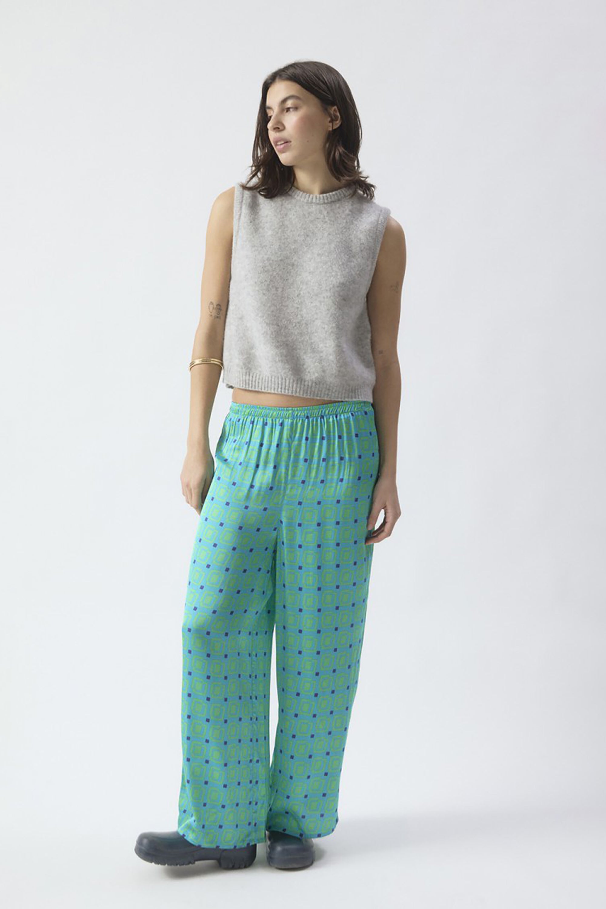 Vitow Sleeveless Jumper - Light Grey Melange