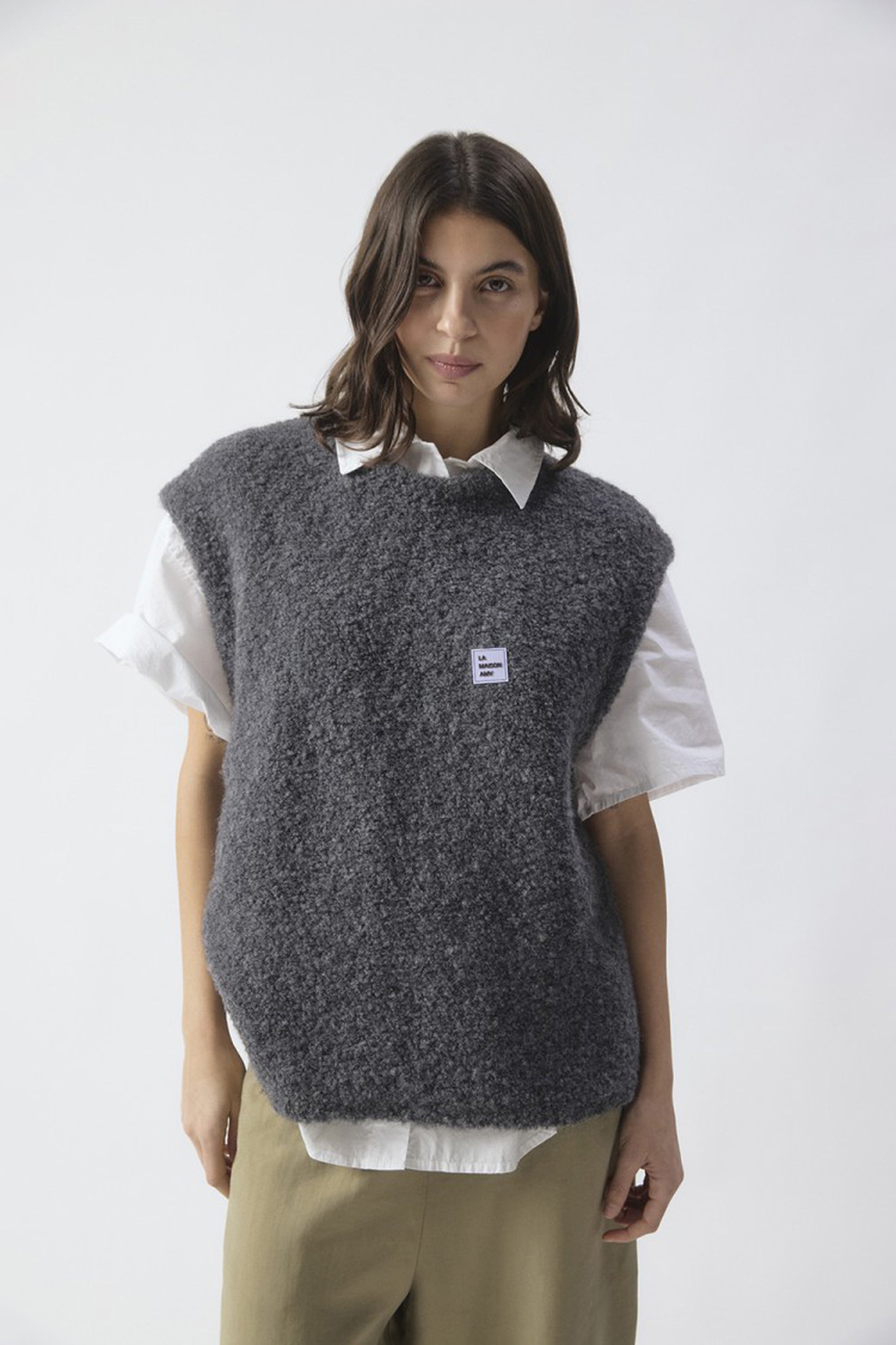 Zolly Sleeveless Jumper - Metal Melange