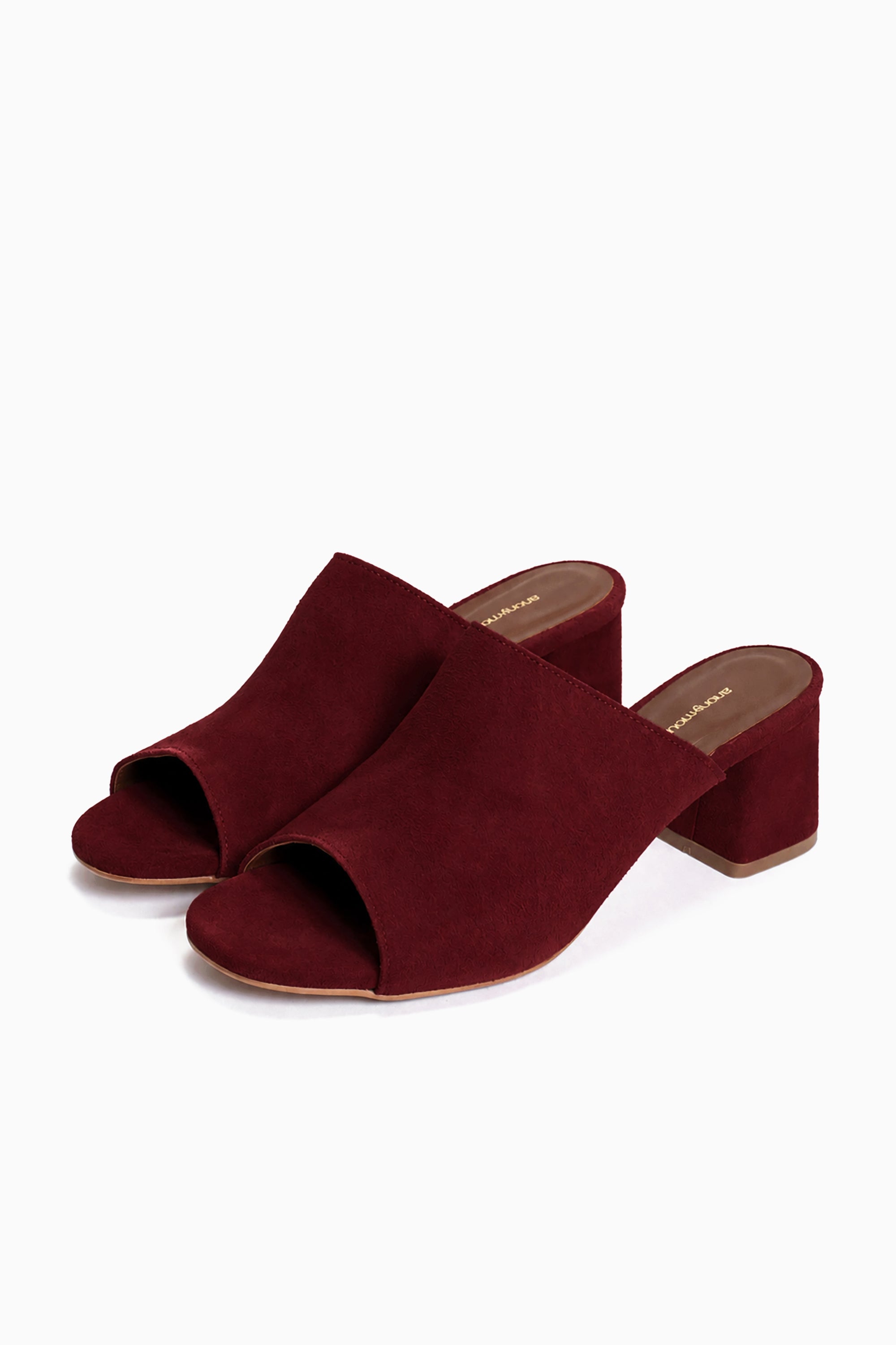 Horizon 55 Suede Heels - Pomegranate