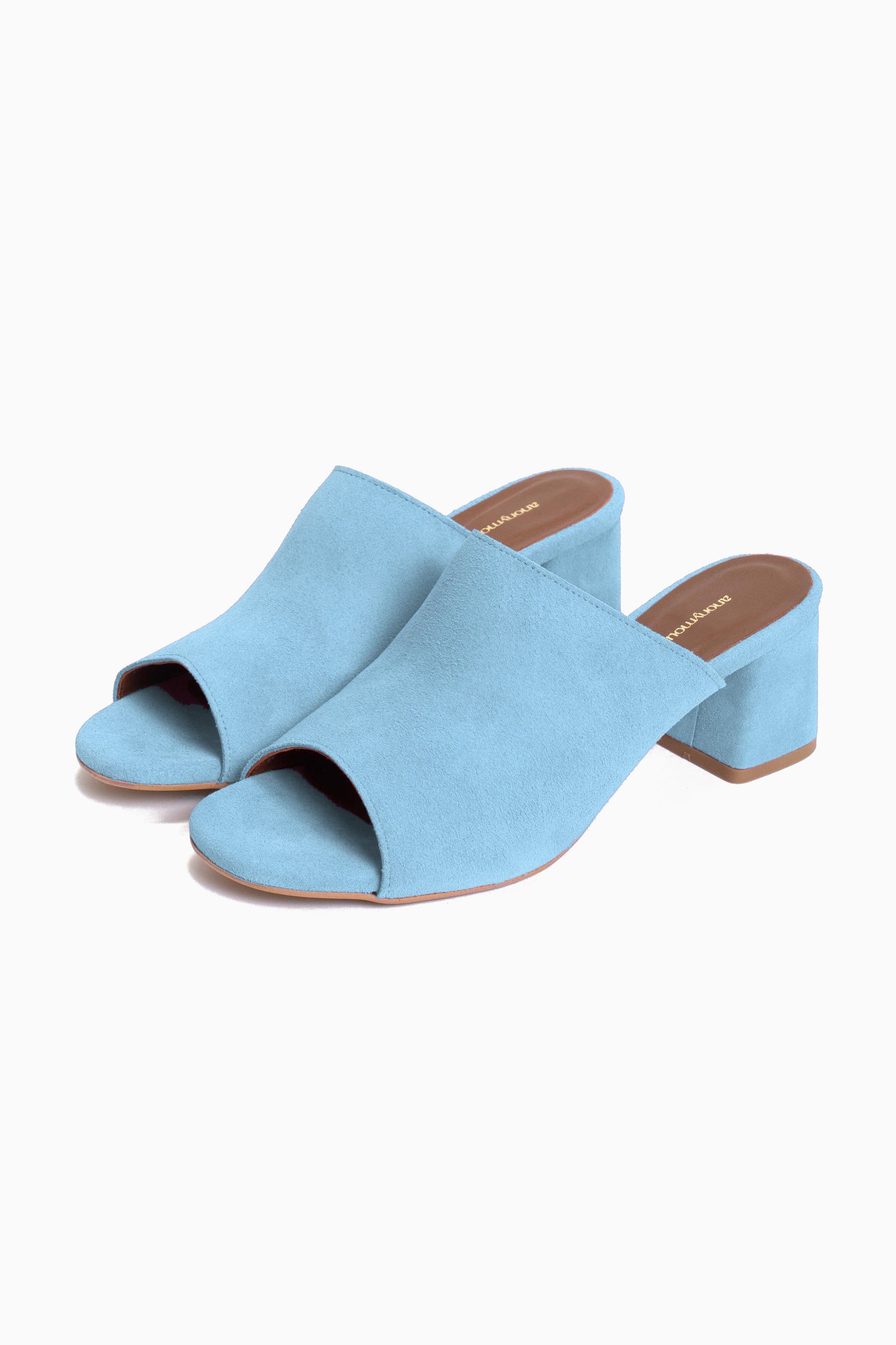 Horizon 55 Suede Heels - Porcelain Blue