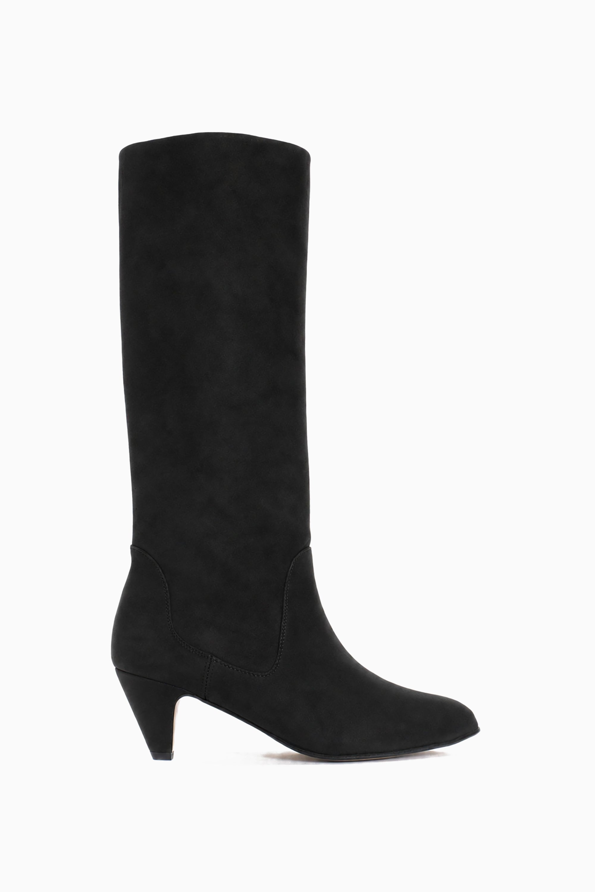 Valle 50 Stiletto Nubuck Boots - Black