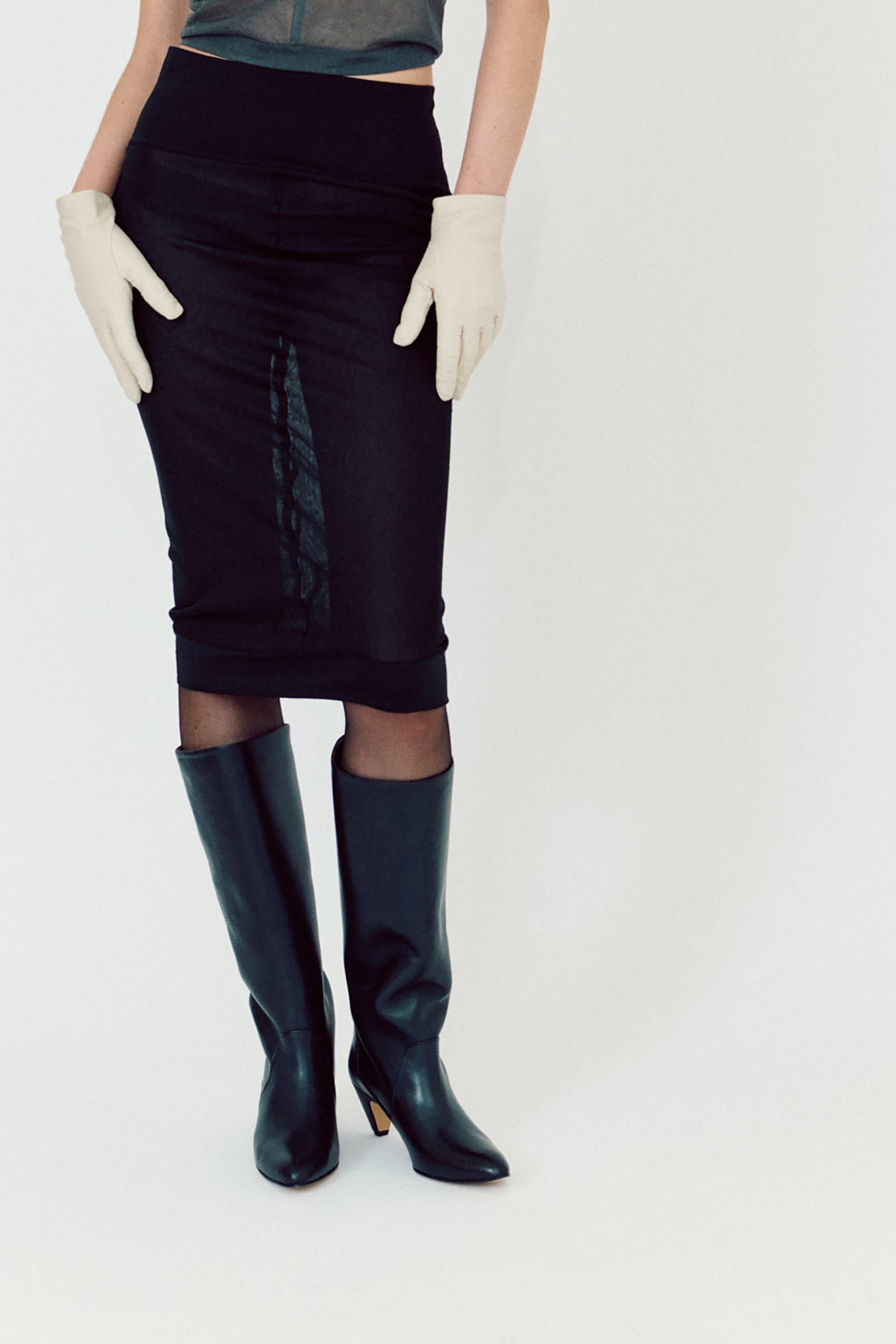 Valle 50 Stiletto Boots - Black