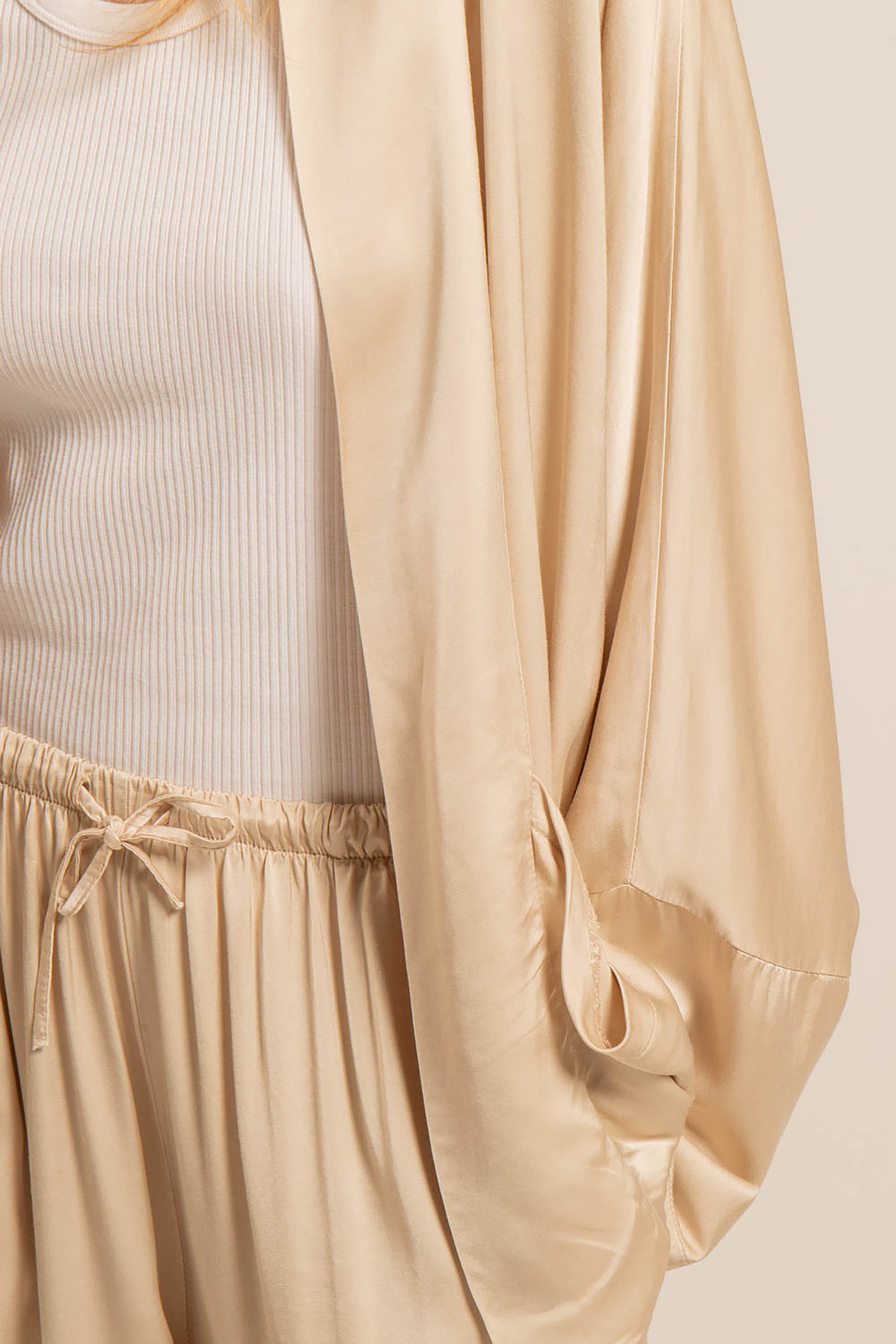 Chicago Silky Kimono Jacket - Sable