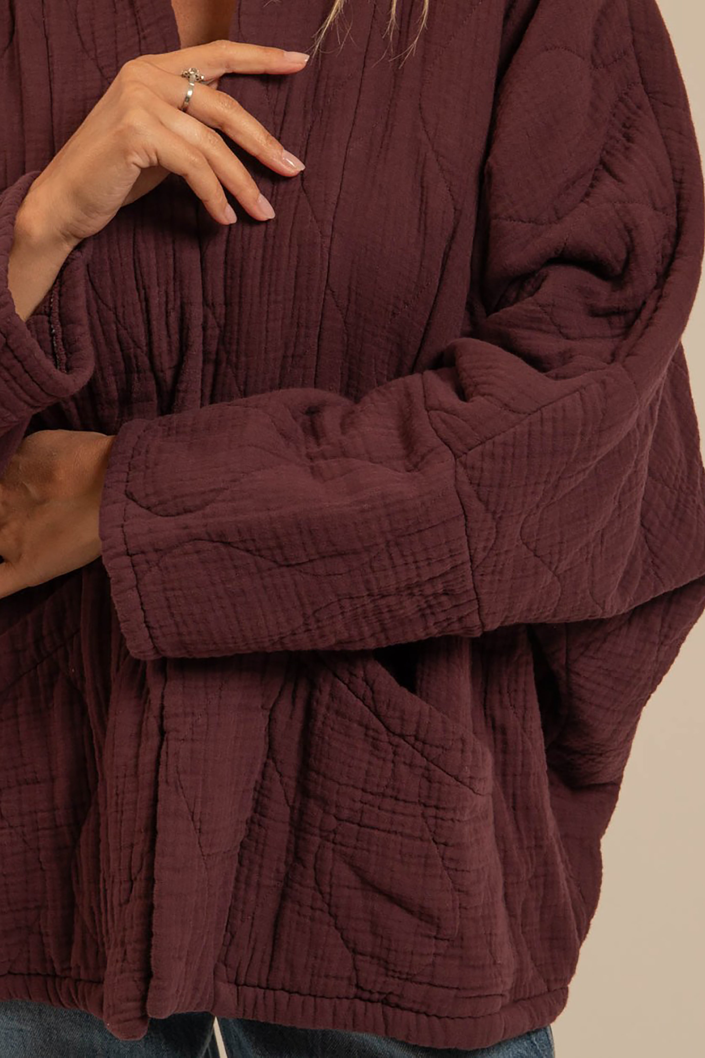 Chicago Kimono Jacket - Bordeaux